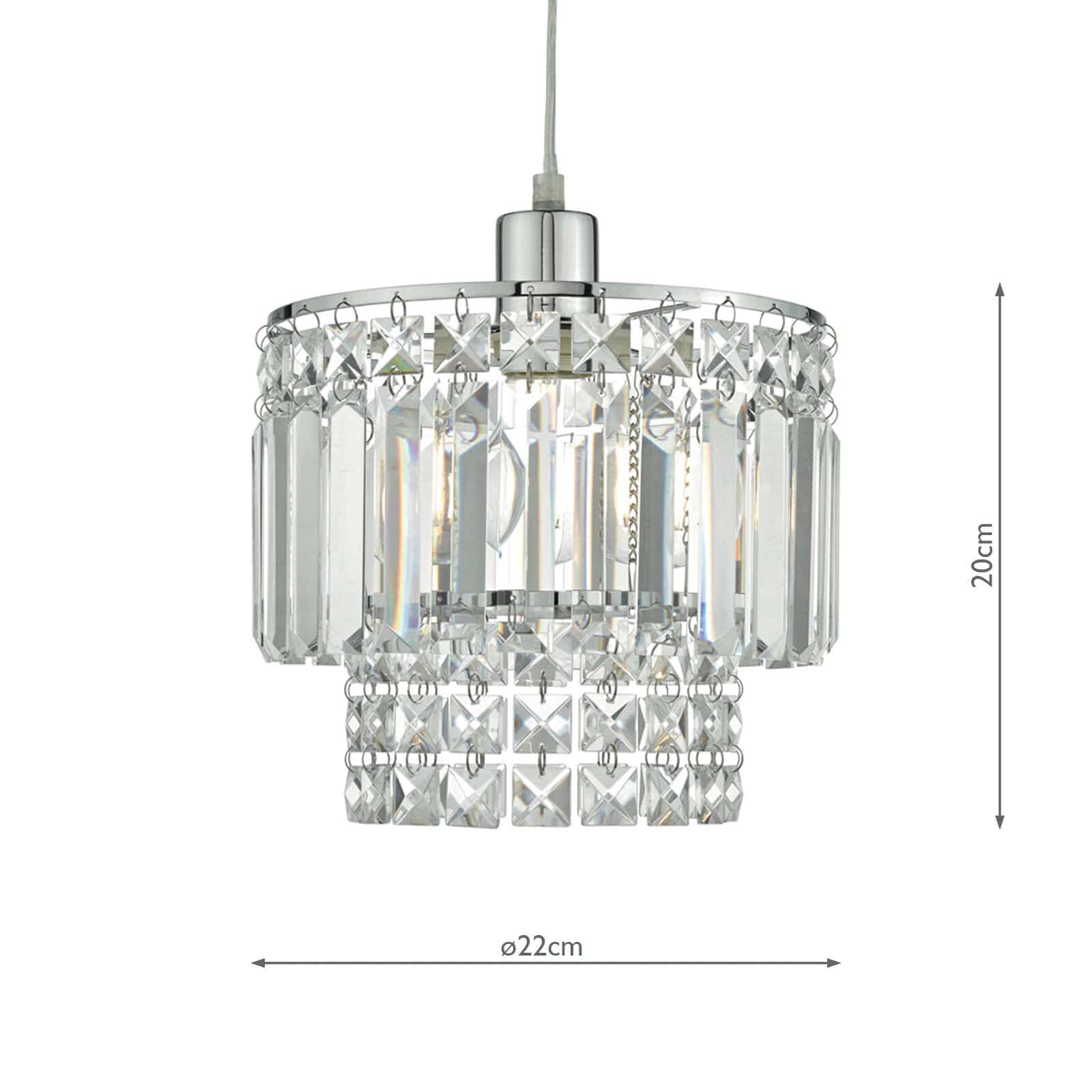 dar lighting Kyla Easy Fit Polished Chrome & Assorted Glass KYL6550