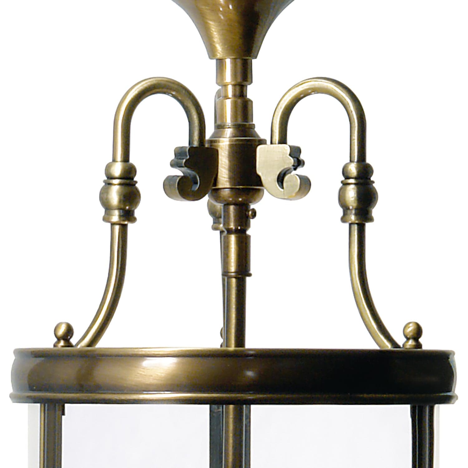 dar lighting Lambeth 3 Light Lantern Dual Mount Antique Brass LAM0375