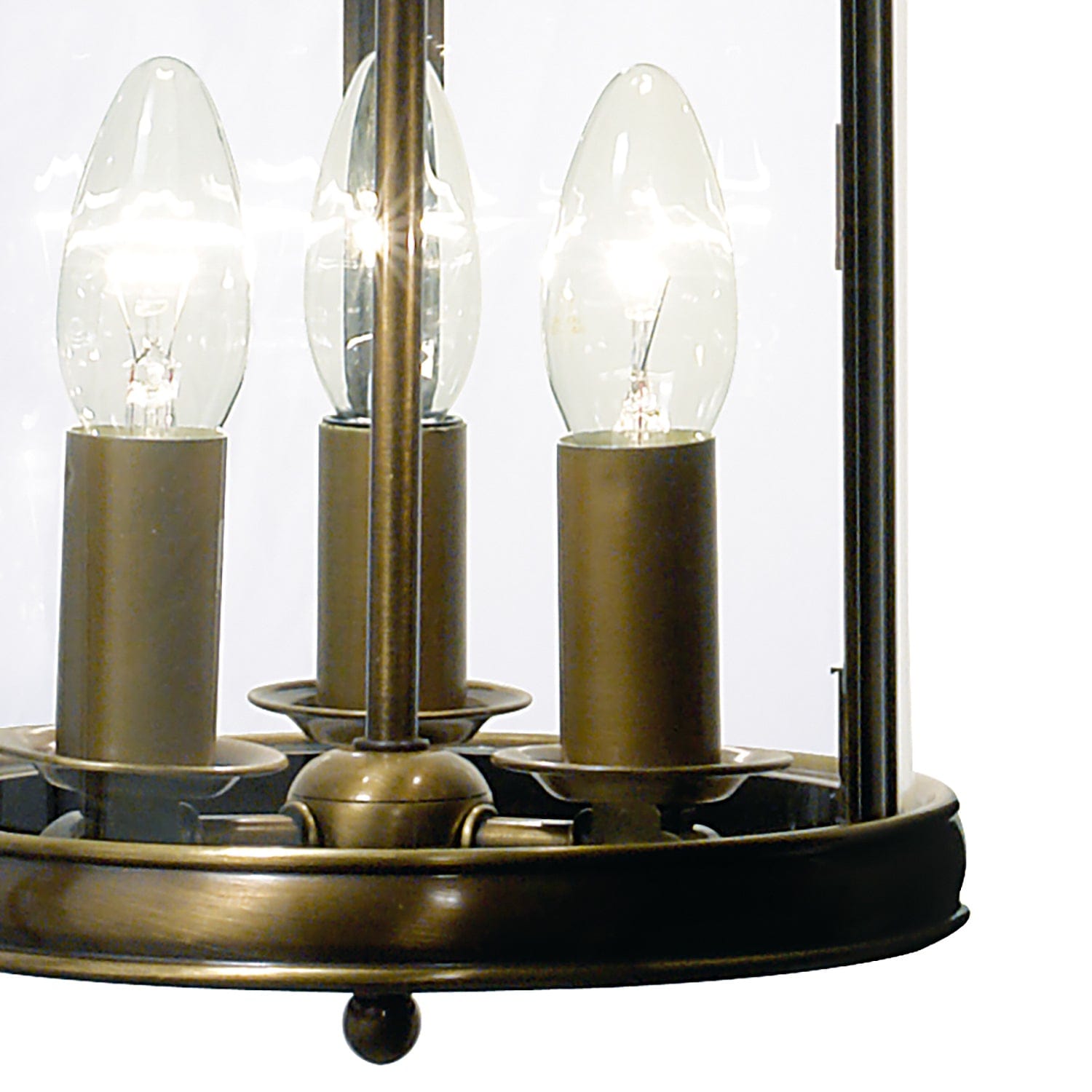 dar lighting Lambeth 3 Light Lantern Dual Mount Antique Brass LAM0375