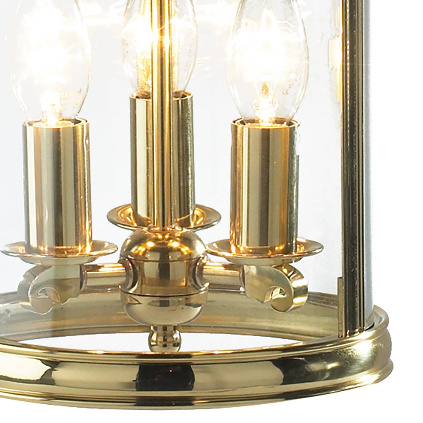 dar lighting Lambeth 3 Light Lantern Dual Mount Polished Brass LAM0340