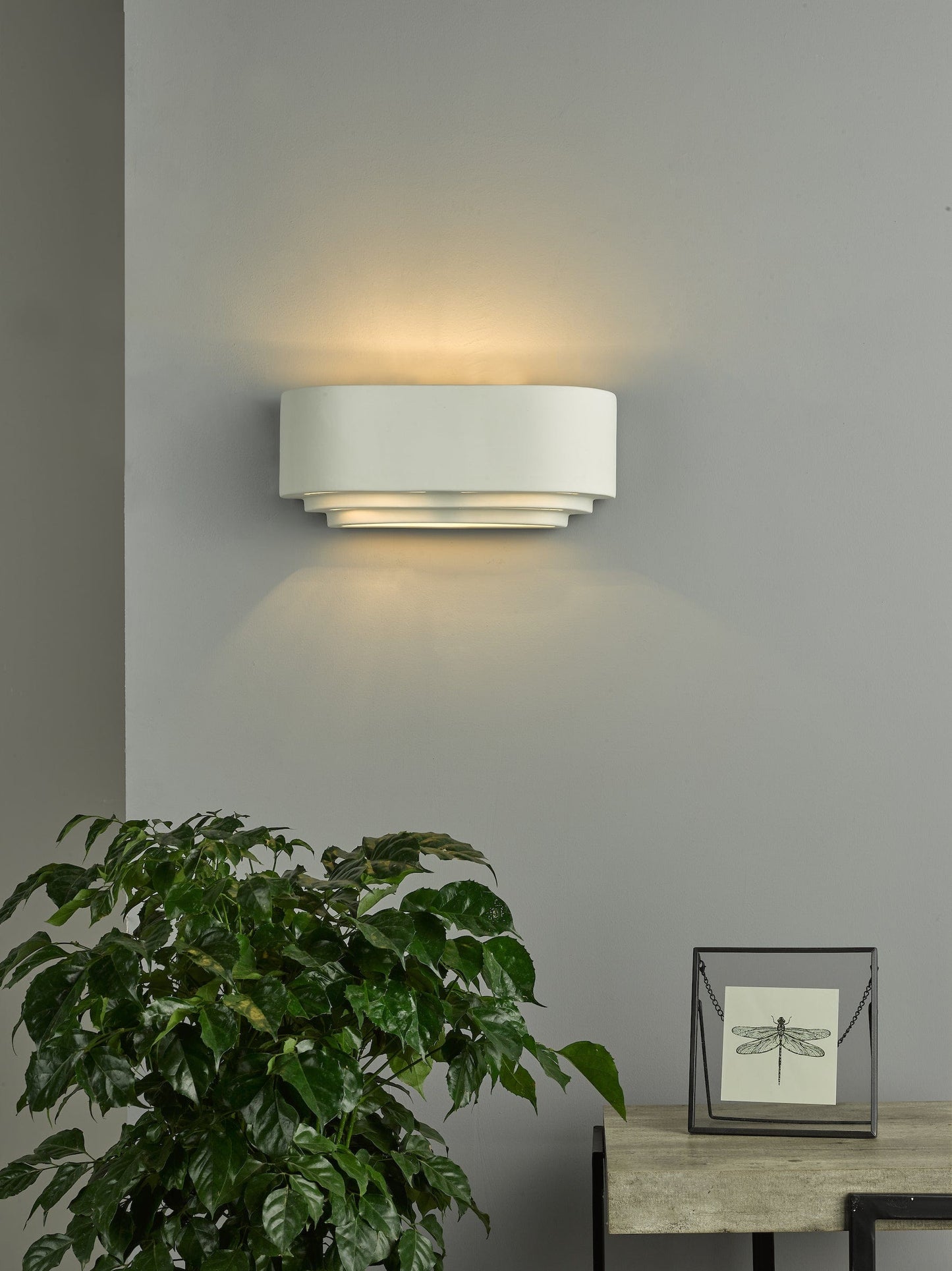 dar lighting Lando Ceramic Wall Washer White LAN372