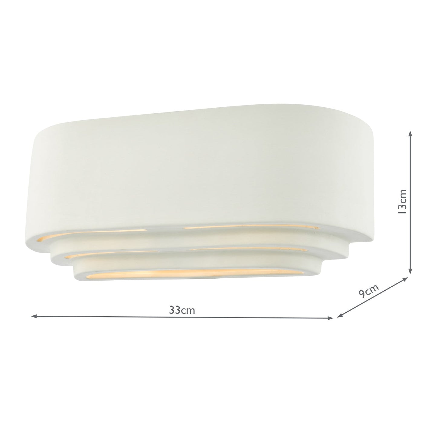 dar lighting Lando Ceramic Wall Washer White LAN372