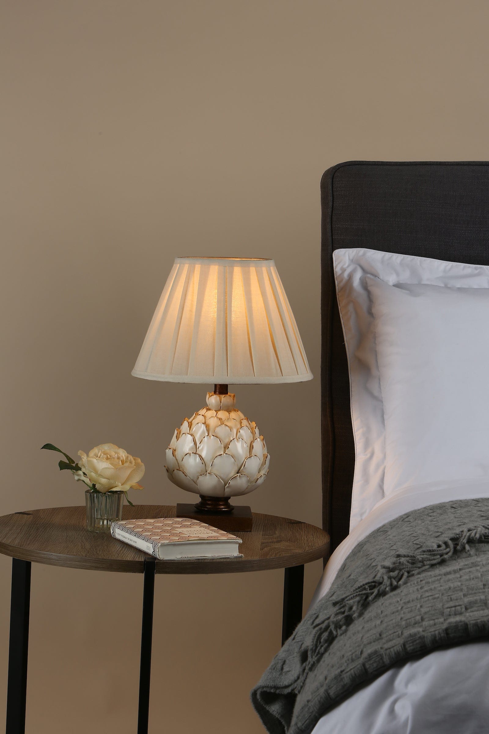 dar lighting Layer Small Table Lamp Cream With Shade LAY4133-X