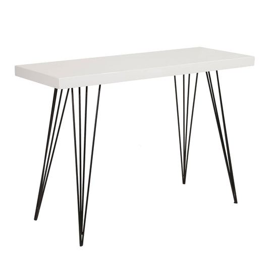 dar lighting Leland Console Table Gloss White Top 001LEL001