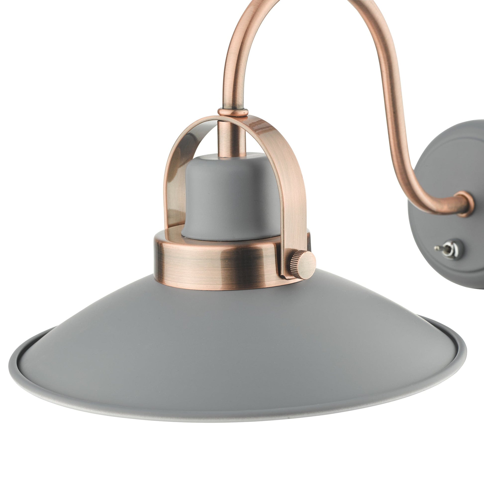 dar lighting Liden Single Wall Light Graphite Copper LID0739