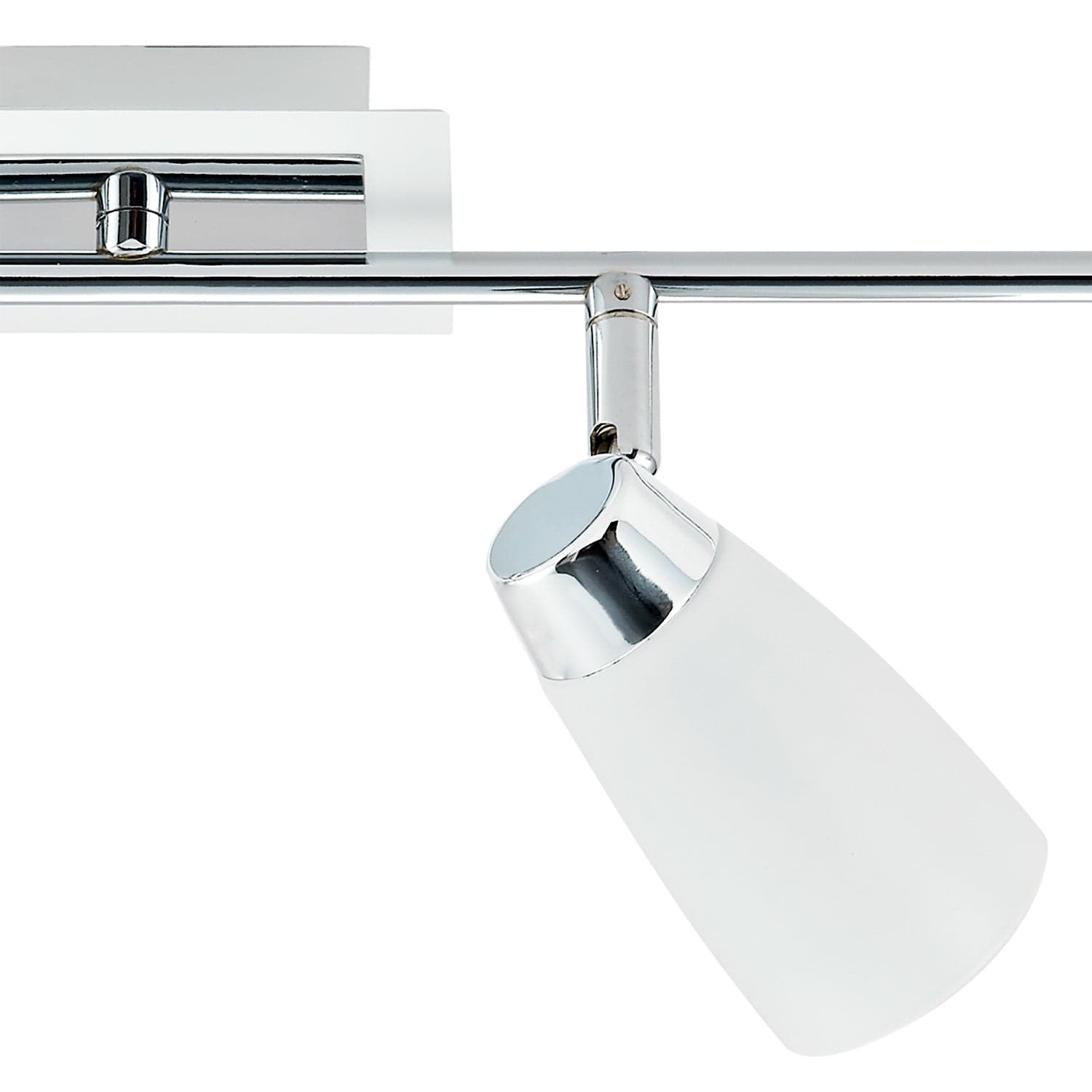 dar lighting Loft 4 Light Bar Spotlight Matt White Polished Chrome LOF842