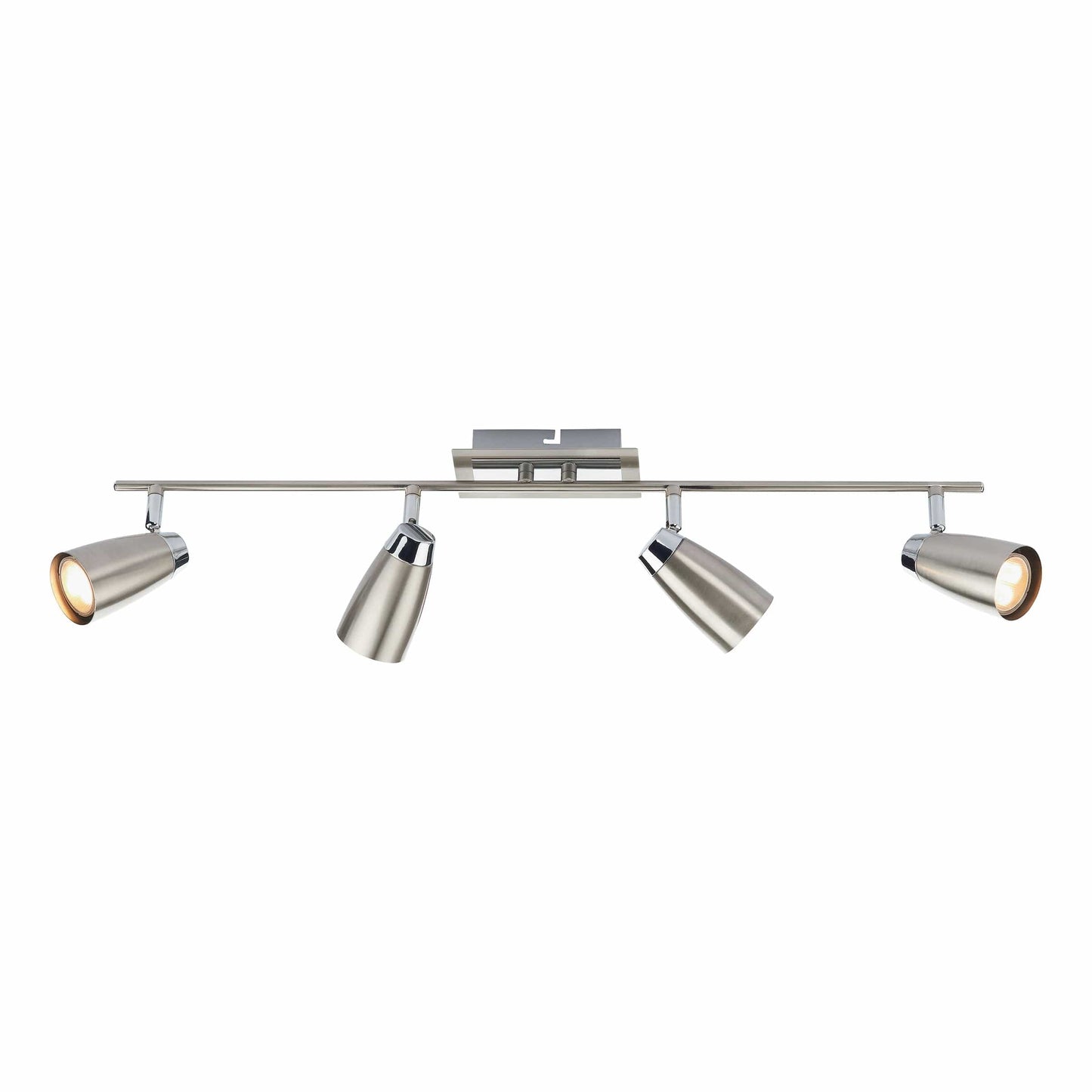 dar lighting Loft 4 Light Bar Spotlight Satin & Polished Chrome LOF8446