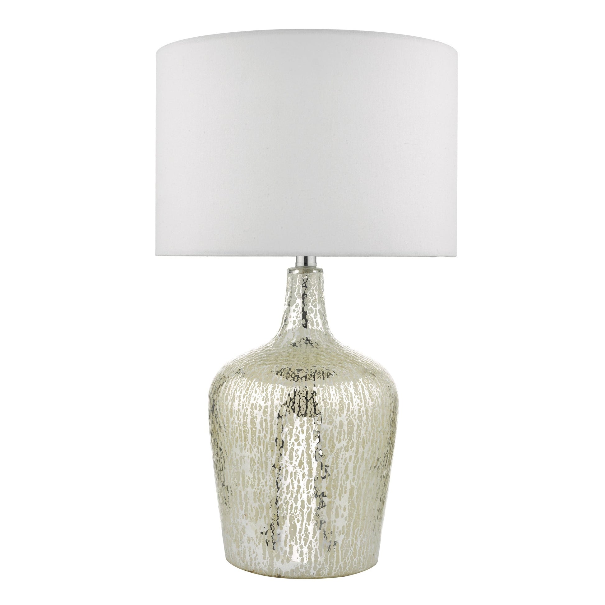 dar lighting Lolek Dual Light Table Lamp Clear/Silver Glass With Shade LOL4232
