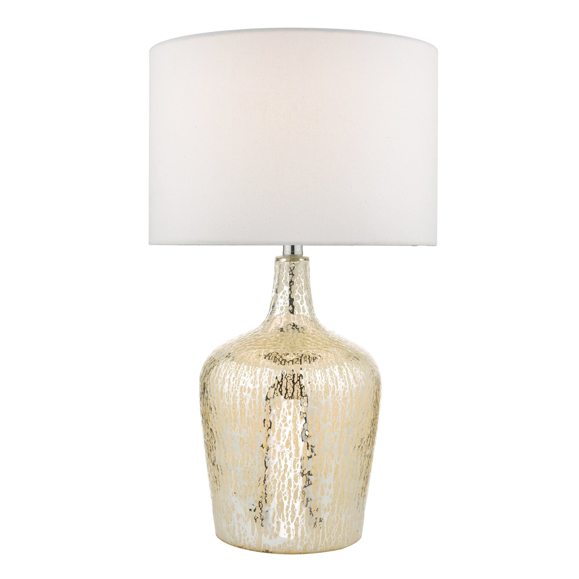 dar lighting Lolek Dual Light Table Lamp Clear/Silver Glass With Shade LOL4232
