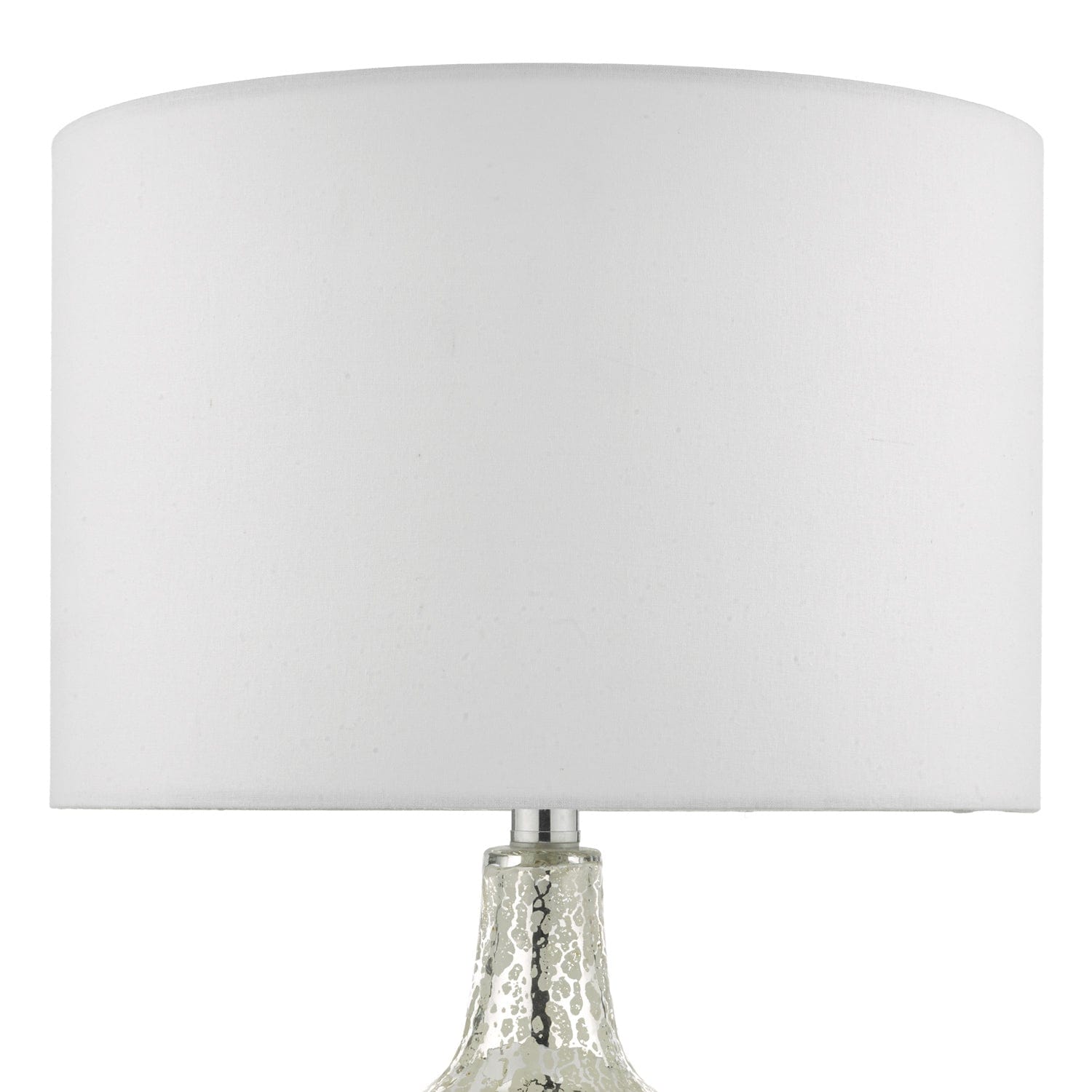 dar lighting Lolek Dual Light Table Lamp Clear/Silver Glass With Shade LOL4232