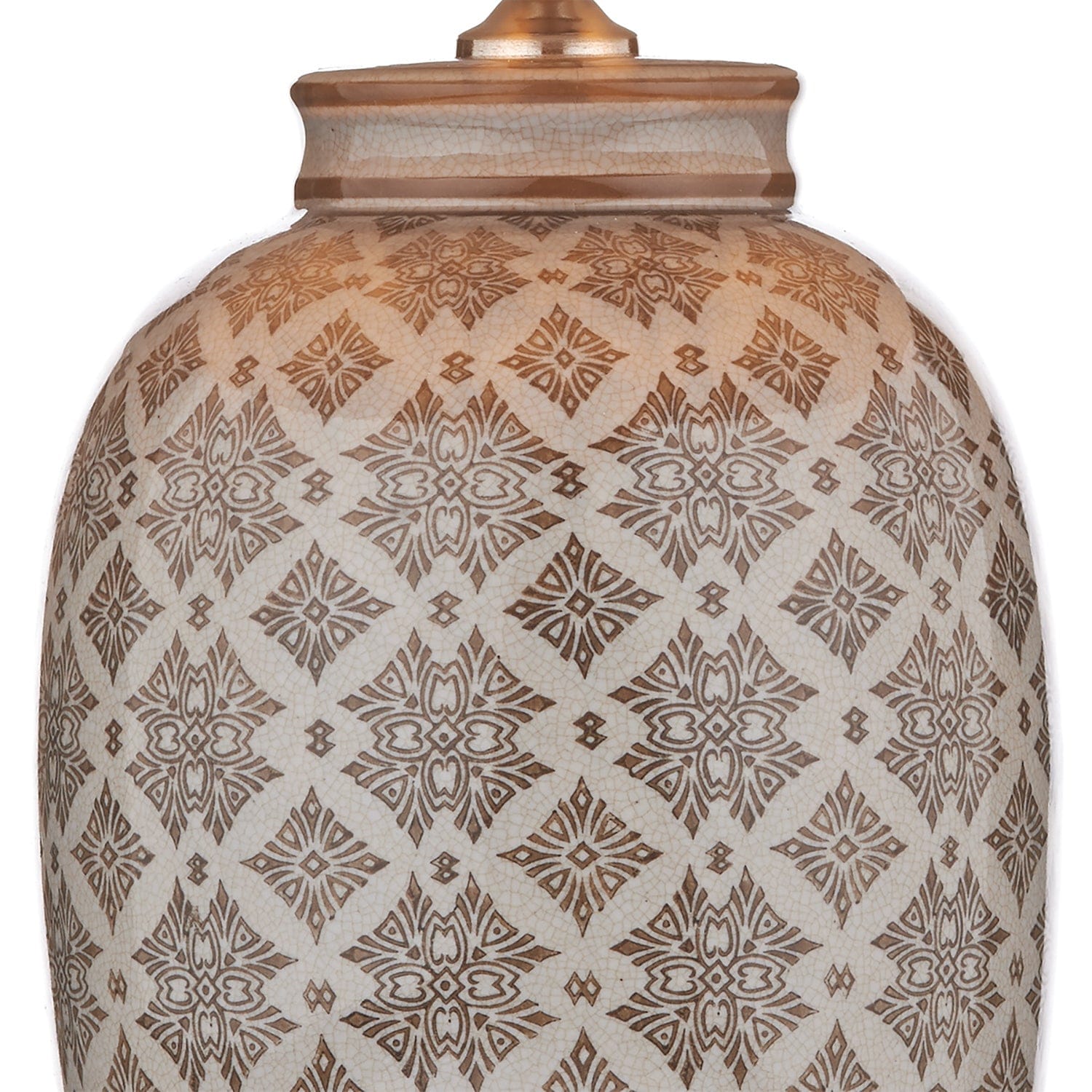dar lighting Louise Table Lamp Brown/Cream Base Only LOU4229