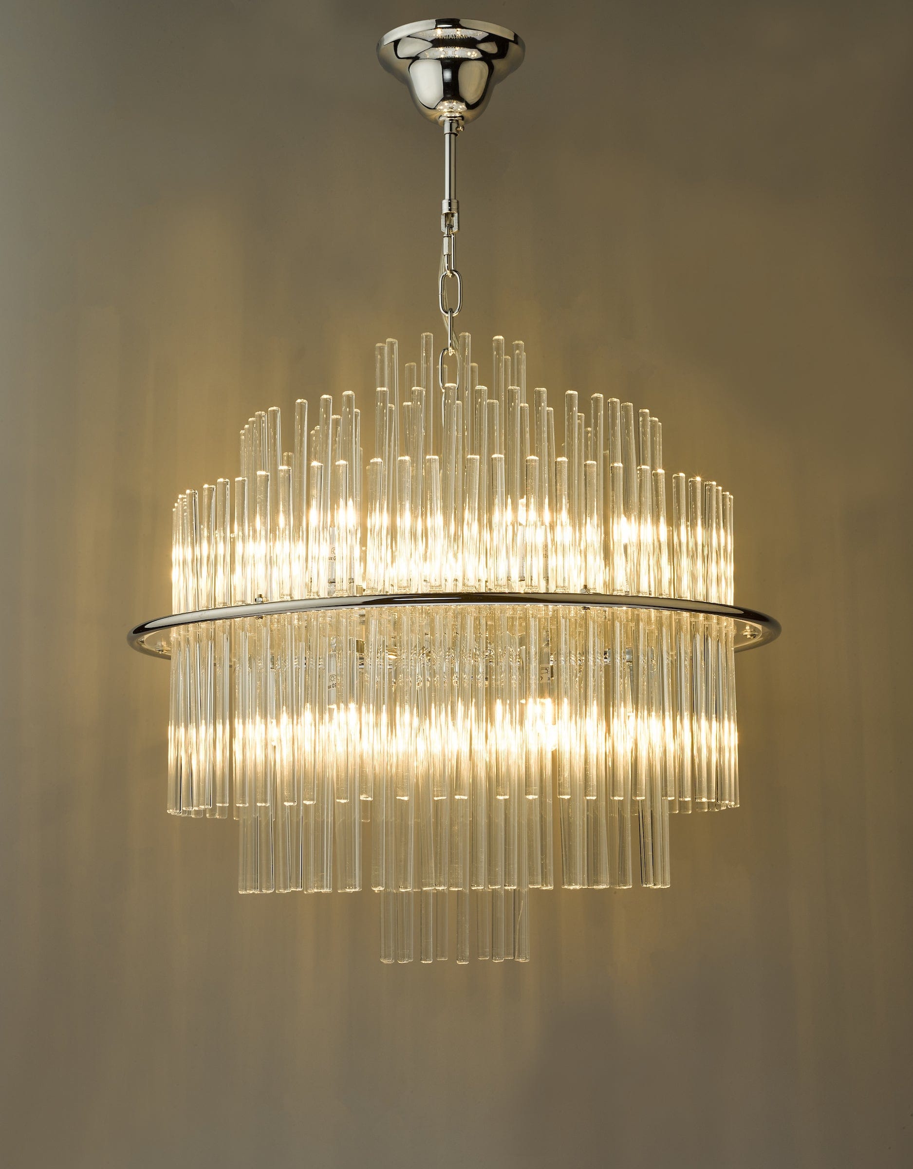 dar lighting Lukas 13 Light Pendant Polished Chrome Glass LUK1750