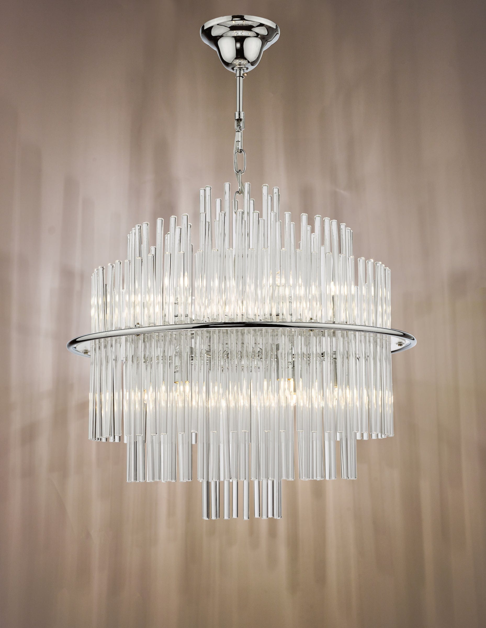 dar lighting Lukas 13 Light Pendant Polished Chrome Glass LUK1750