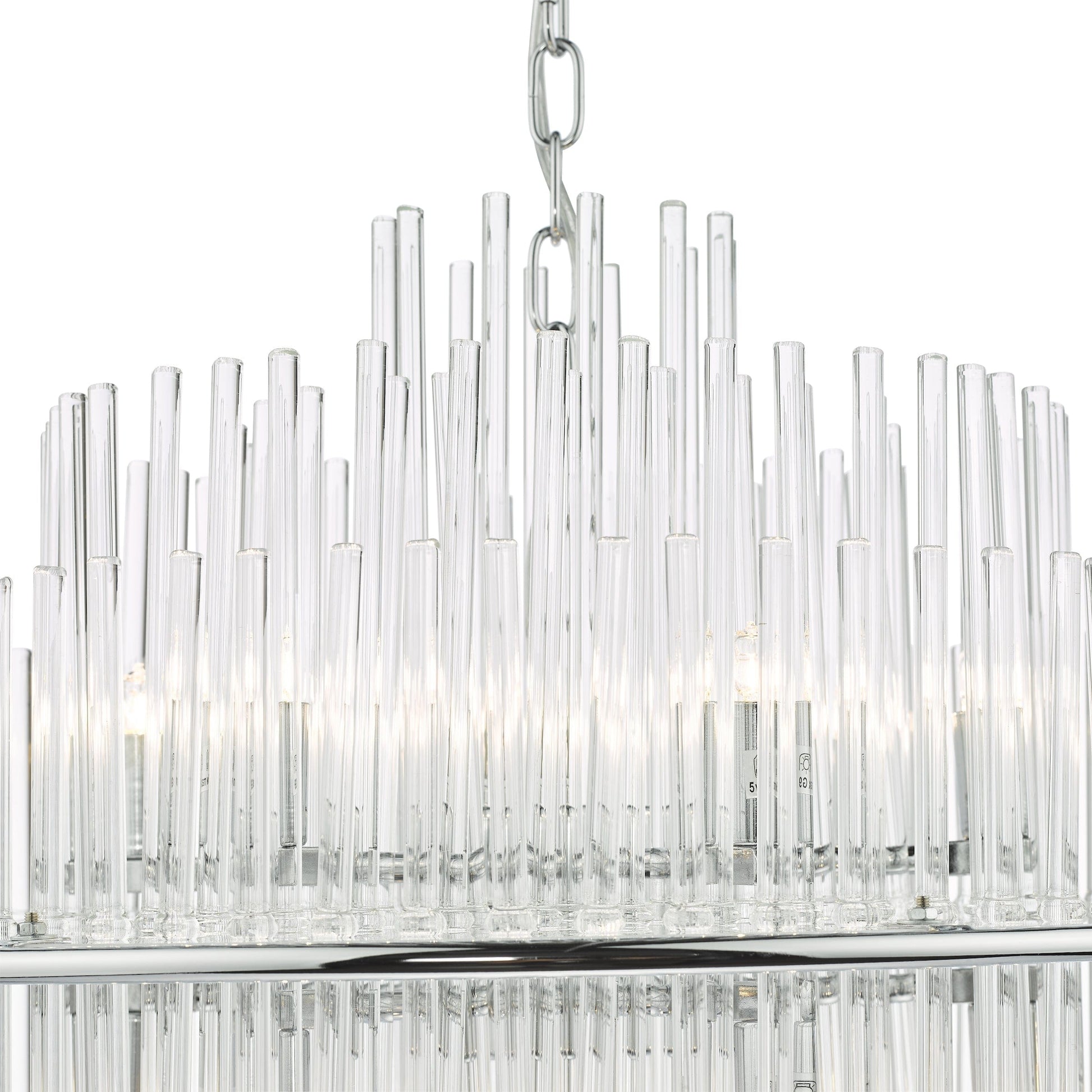 dar lighting Lukas 13 Light Pendant Polished Chrome Glass LUK1750