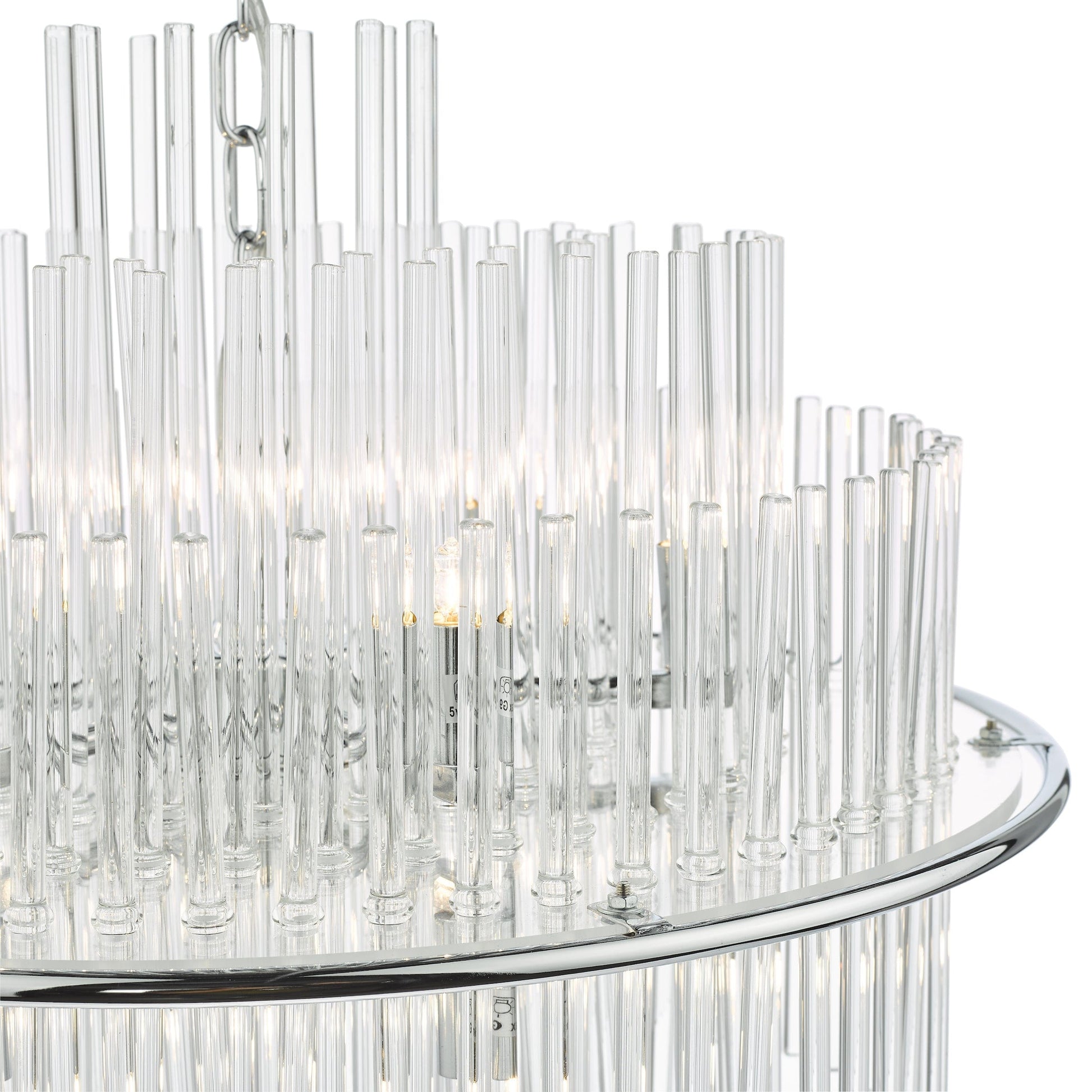 dar lighting Lukas 13 Light Pendant Polished Chrome Glass LUK1750