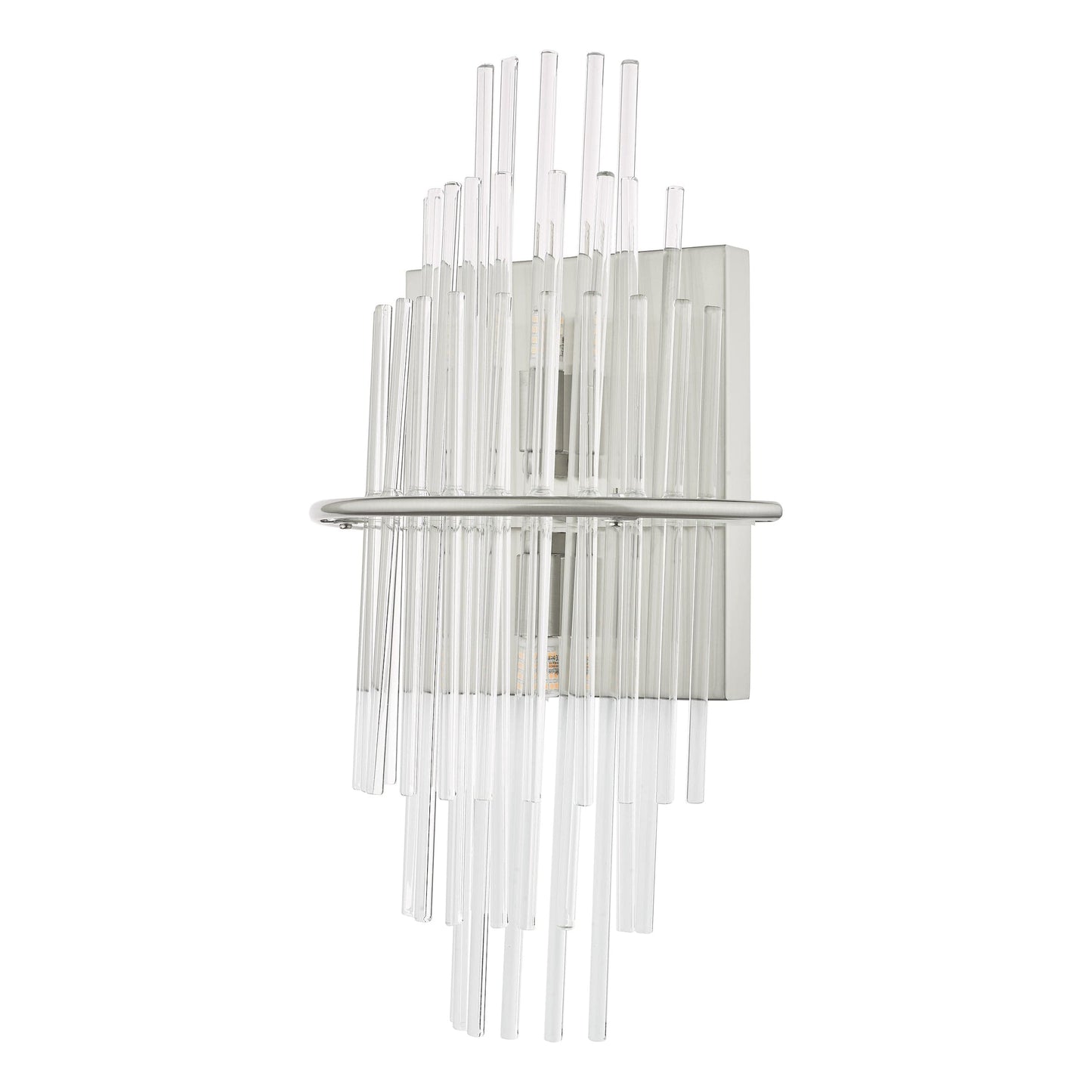 dar lighting Lukas 2 Light Wall Light Polished Chrome Glass LUK0950