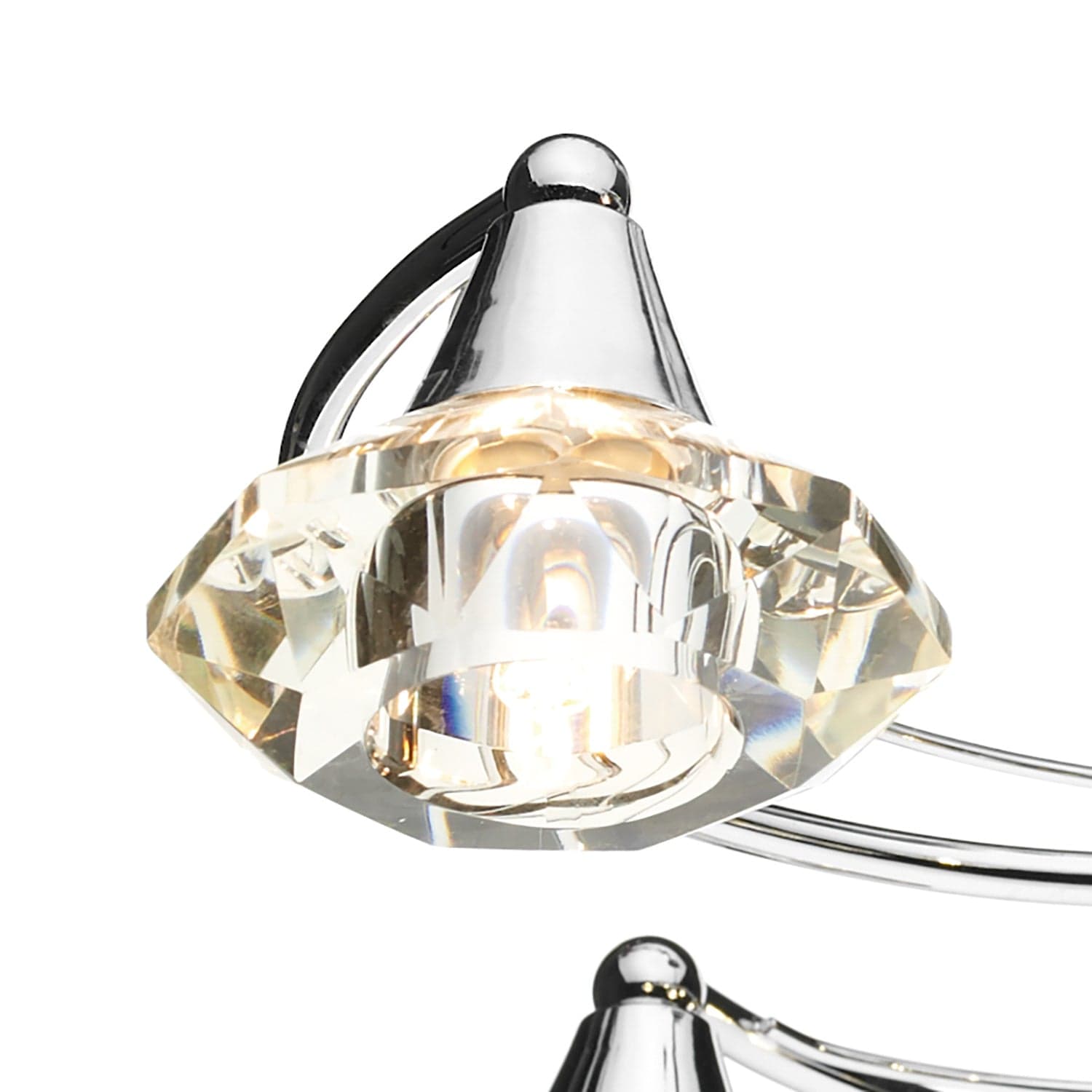 dar lighting Luther 6 Light Semi Flush Polished Chrome Crystal LUT0650