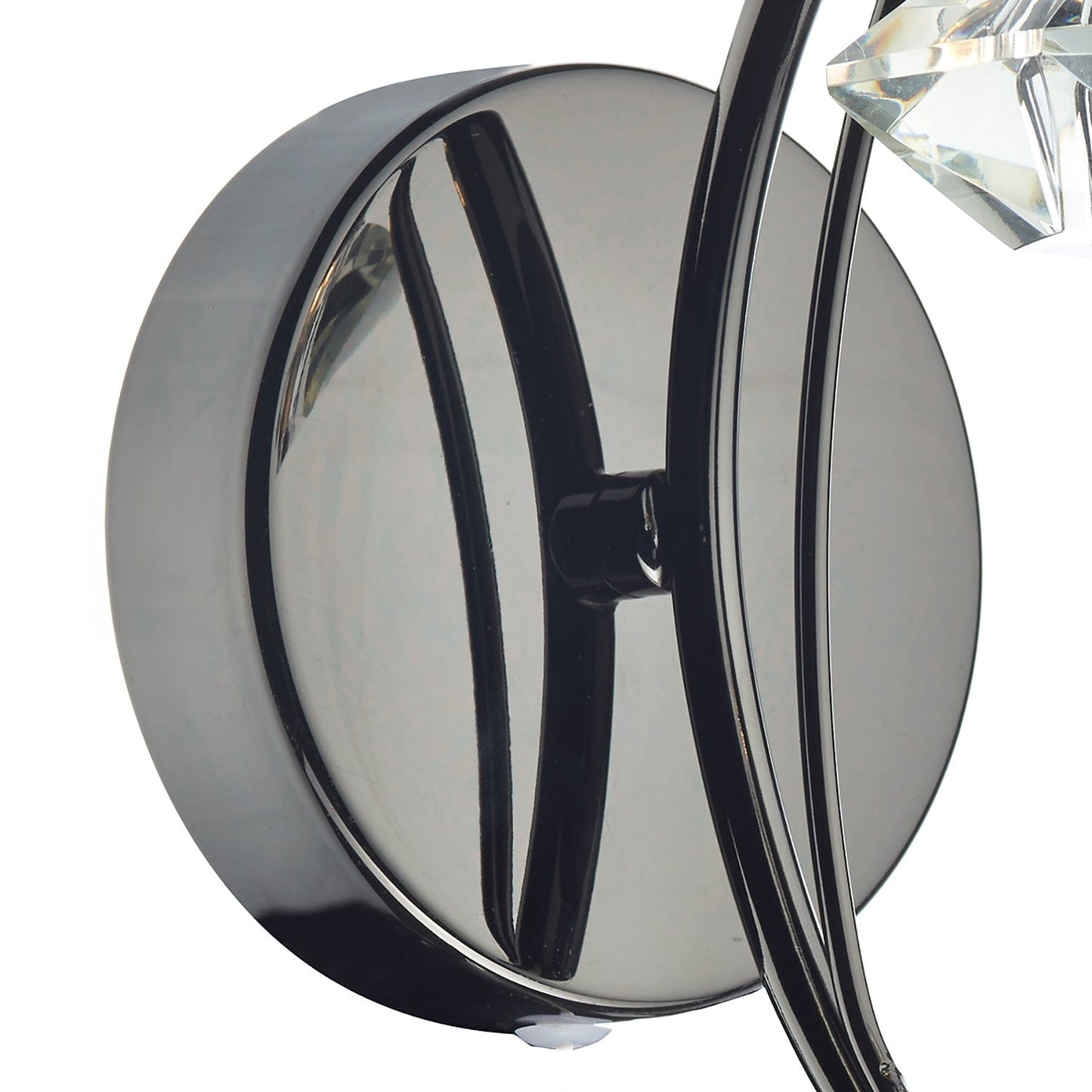 dar lighting Luther Wall Light Black Chrome Crystal LUT0767