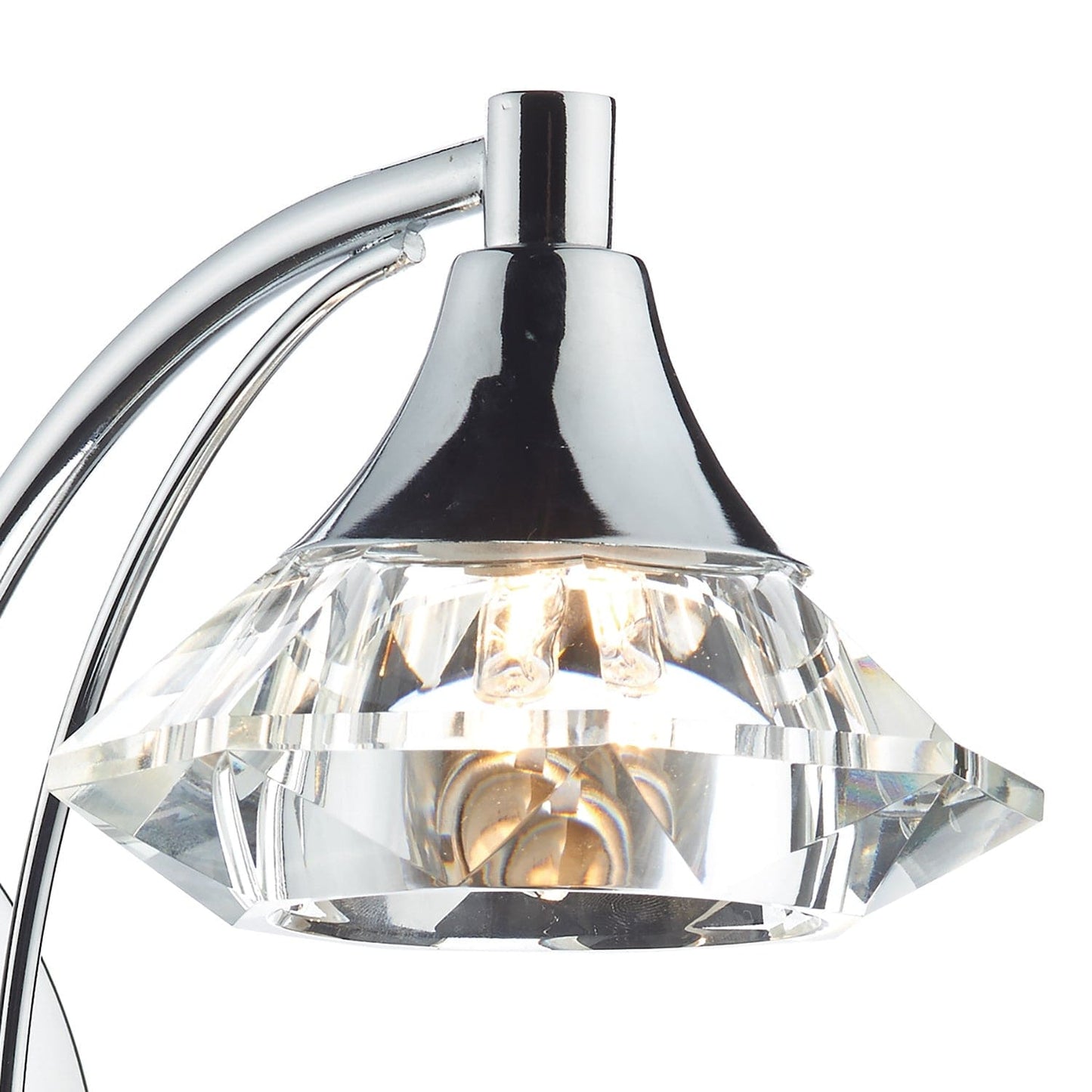 dar lighting Luther Wall Light Polished Chrome Crystal LUT0750