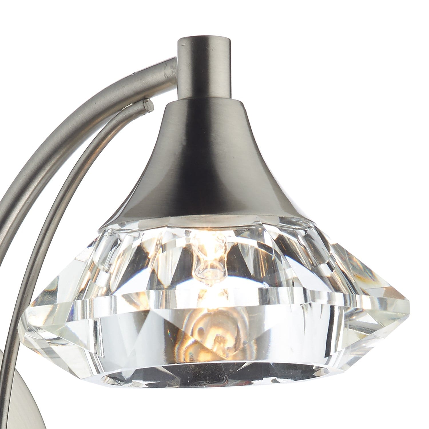 dar lighting Luther Wall Light Satin Chrome Crystal LUT0746