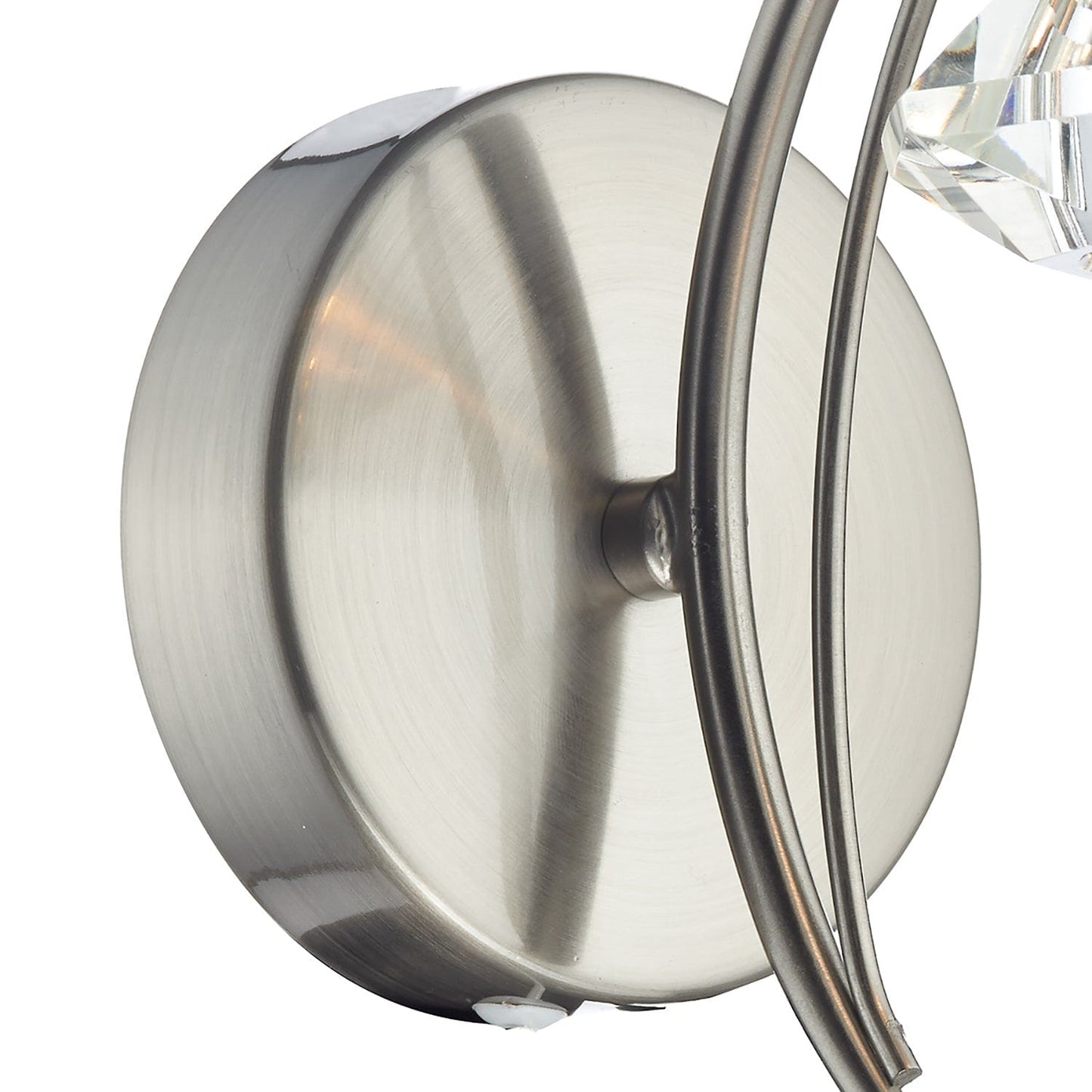 dar lighting Luther Wall Light Satin Chrome Crystal LUT0746