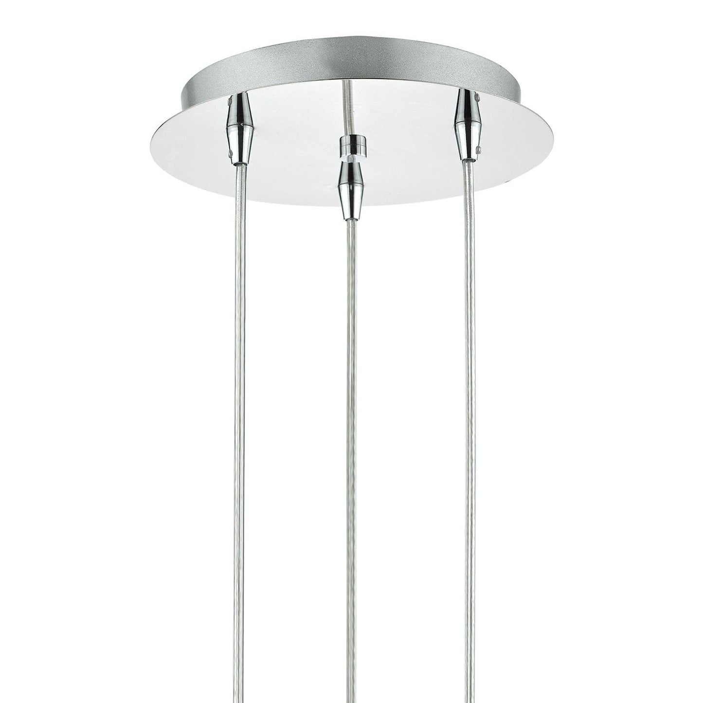 dar lighting Lyall 3 Light Pendant Polished Chrome Glass LYA0350