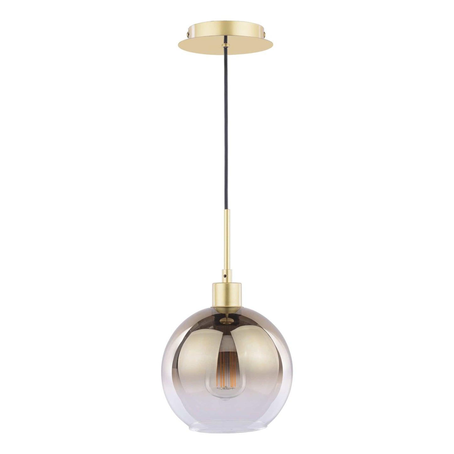 dar lighting Lycia Pendant Polished Gold and Gold Ombre Glass LYC8635