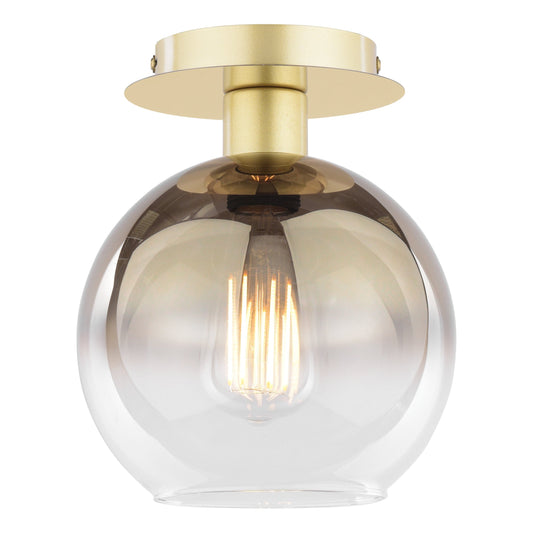 dar lighting Lycia Semi-Flush Polished Gold and Gold Ombre Glass LYC0135