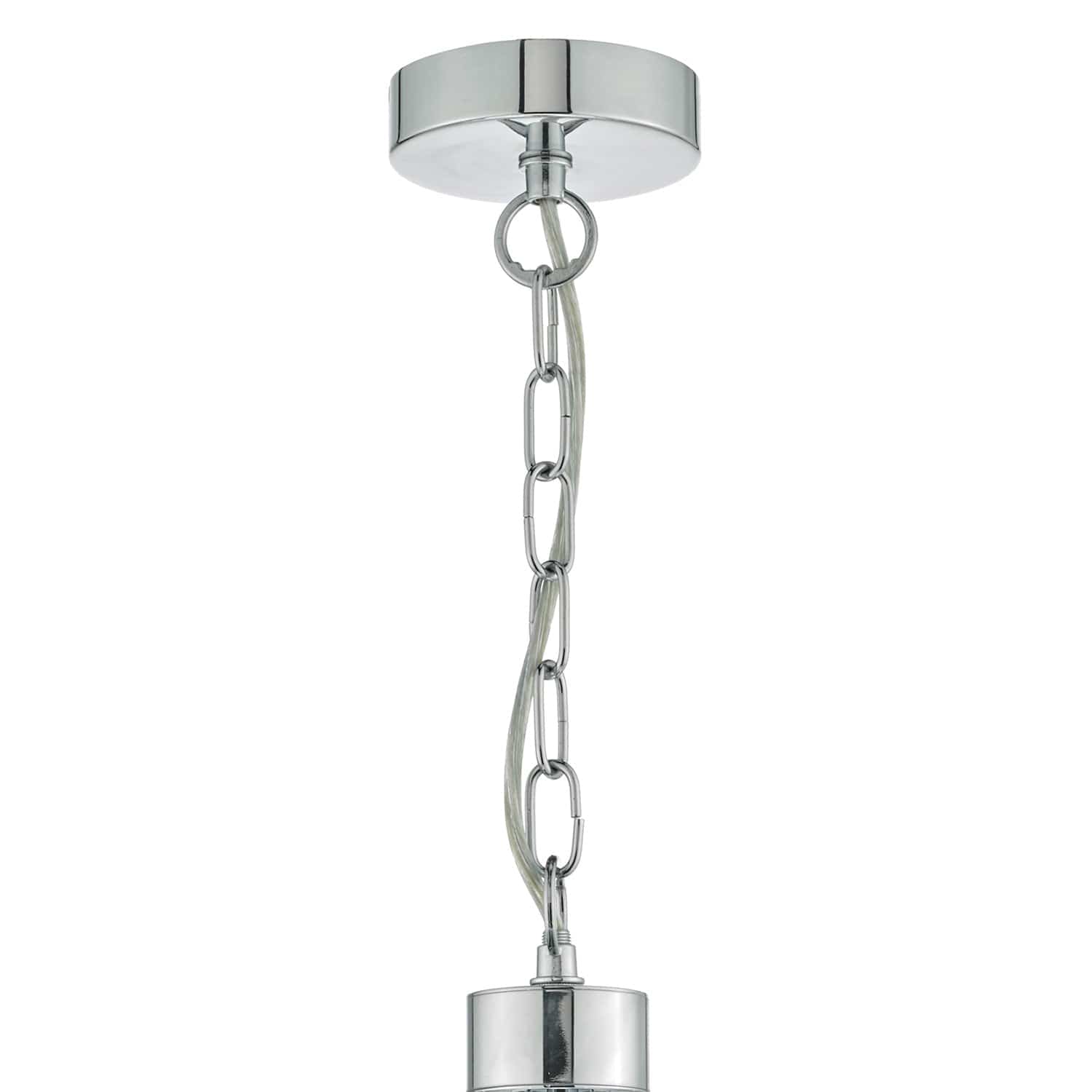 dar lighting Lyon 5lt Pendant Polished Chrome & Crystal LYO0550