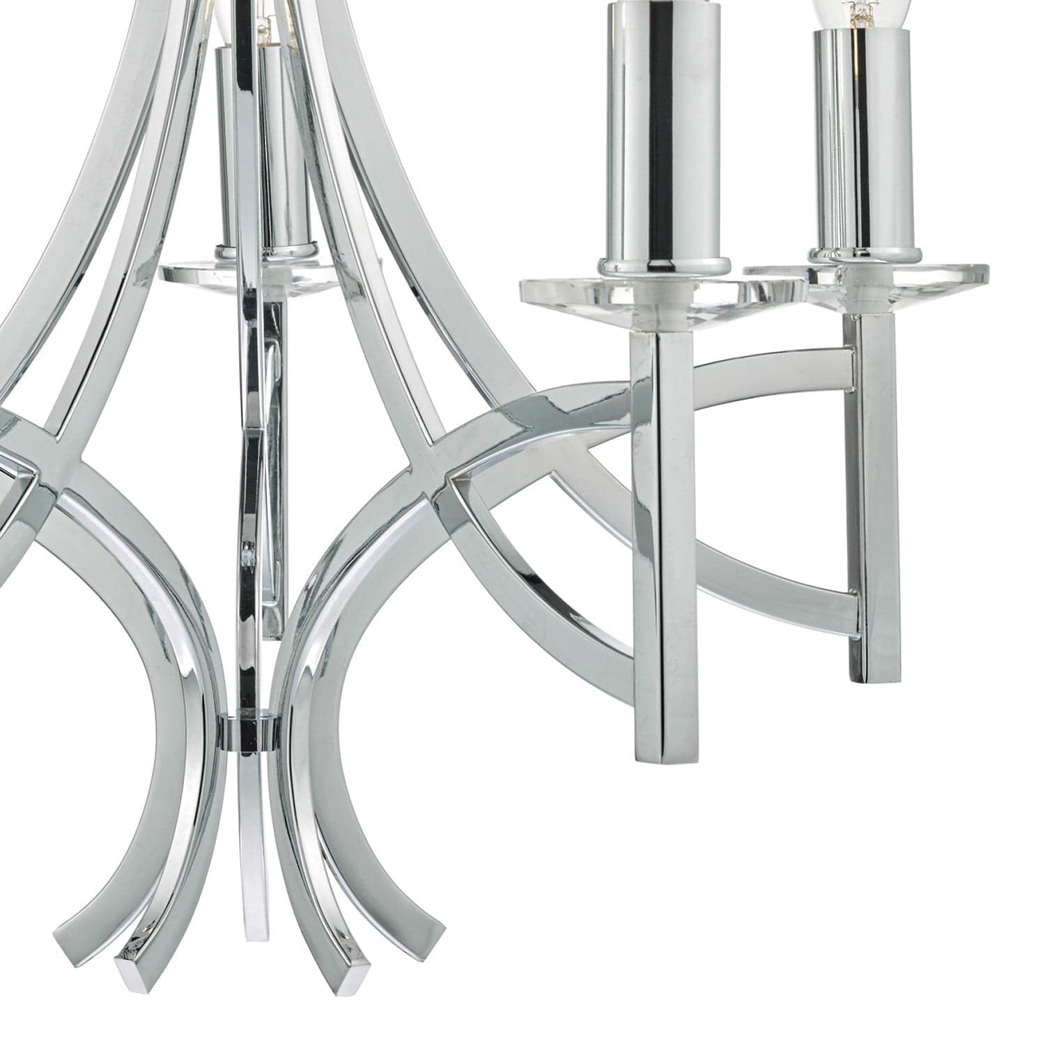 dar lighting Lyon 5lt Pendant Polished Chrome & Crystal LYO0550