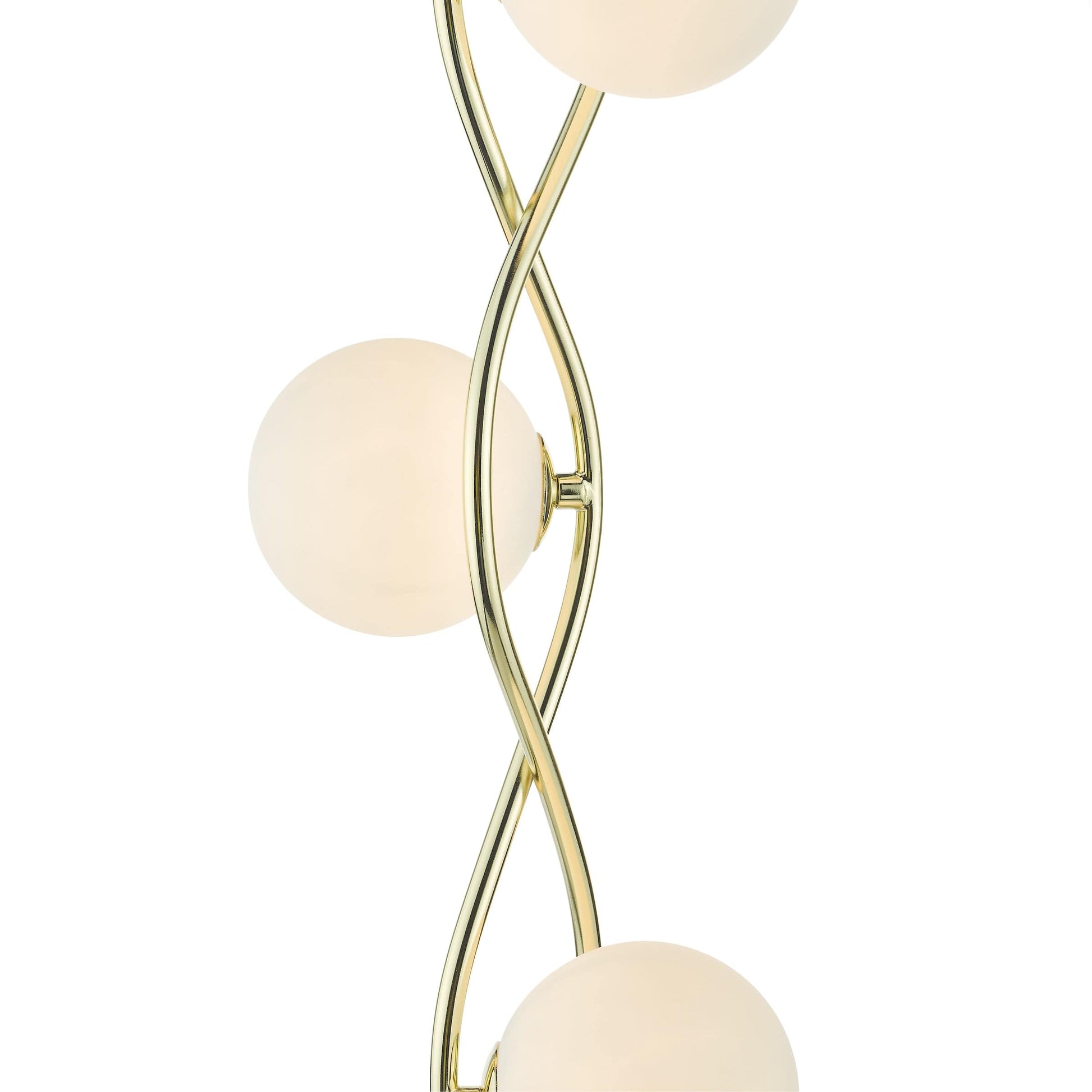 dar lighting Lysandra 4 Light Floor Lamp Polished Gold and Opal Glass LYS4935