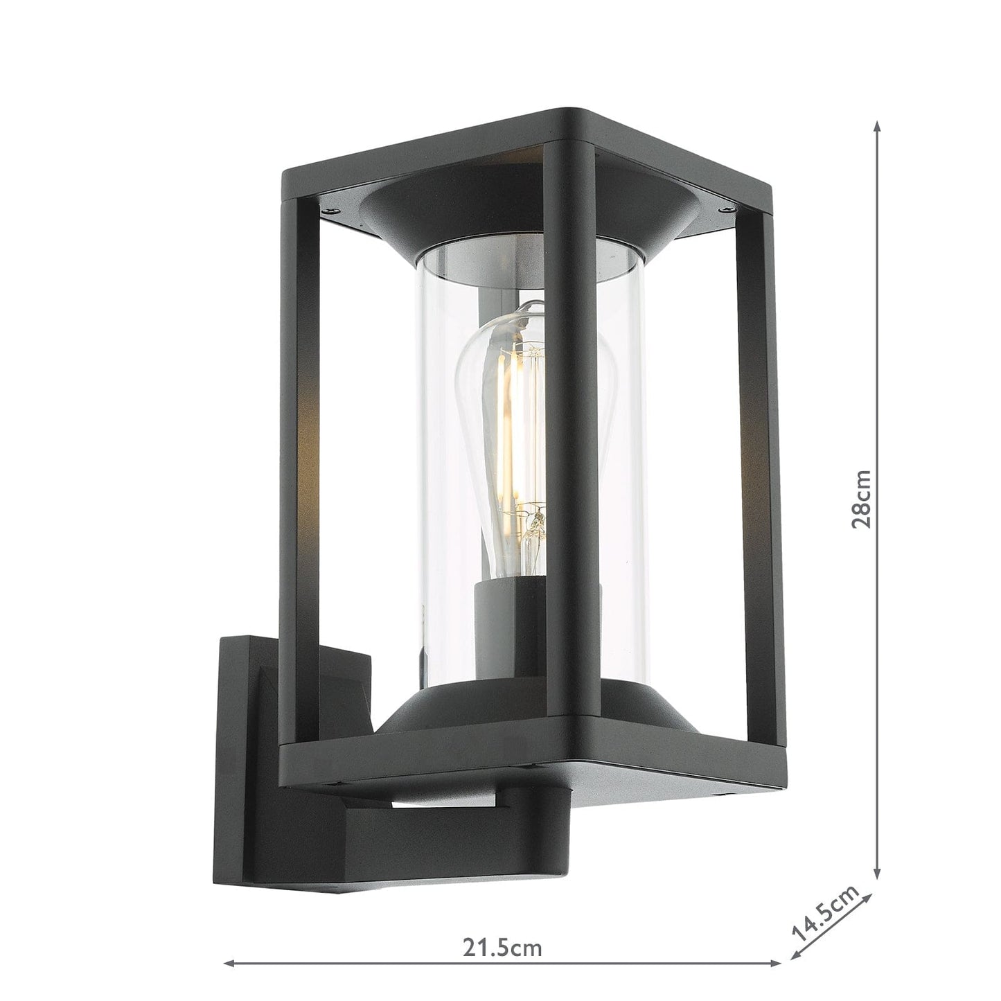 dar lighting Mackenzie Outdoor Wall Light Matt Black IP65 MAC1622