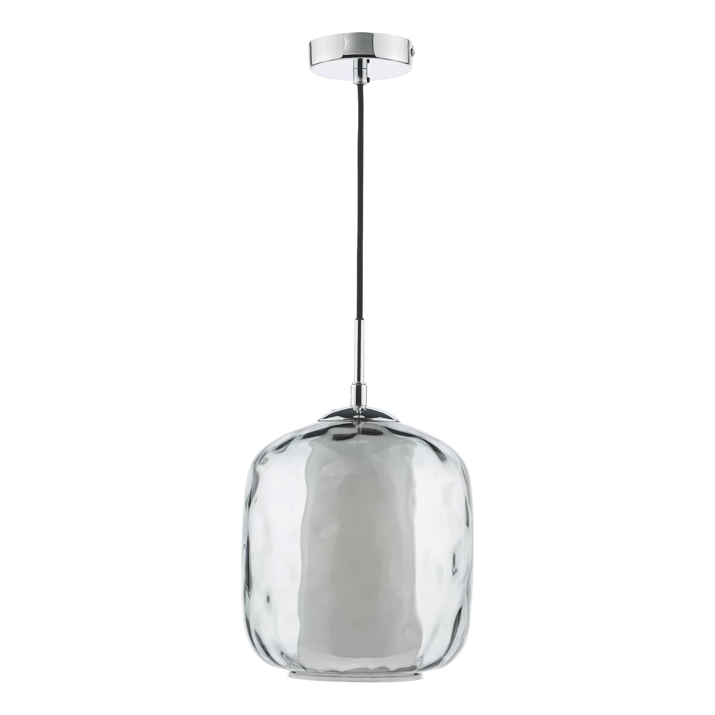 dar lighting Majella Pendant Polished Chrome and Smoked Glass MAJ0150