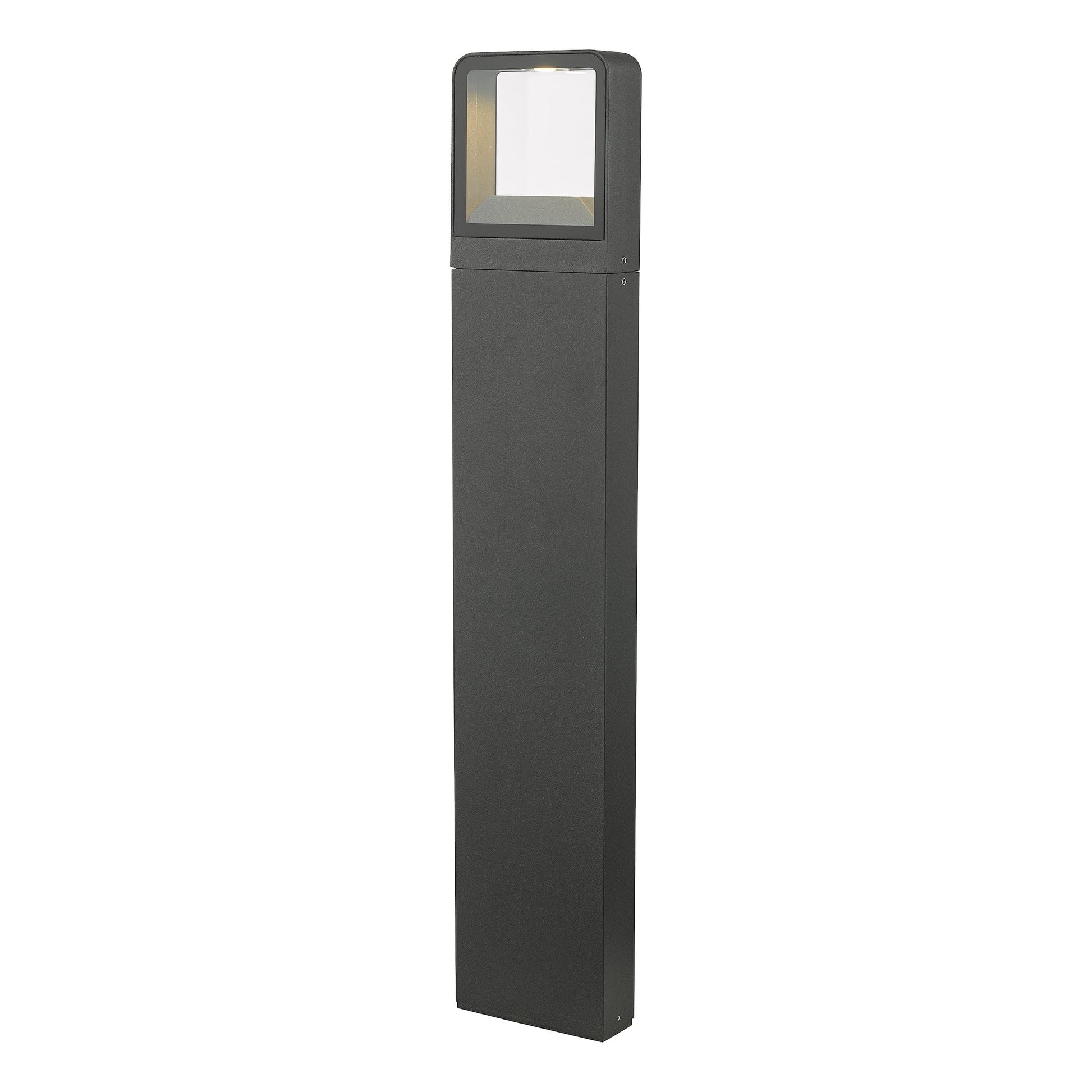 dar lighting Malone Outdoor Post With Square Light Matt Grey IP65 LED MAL4539