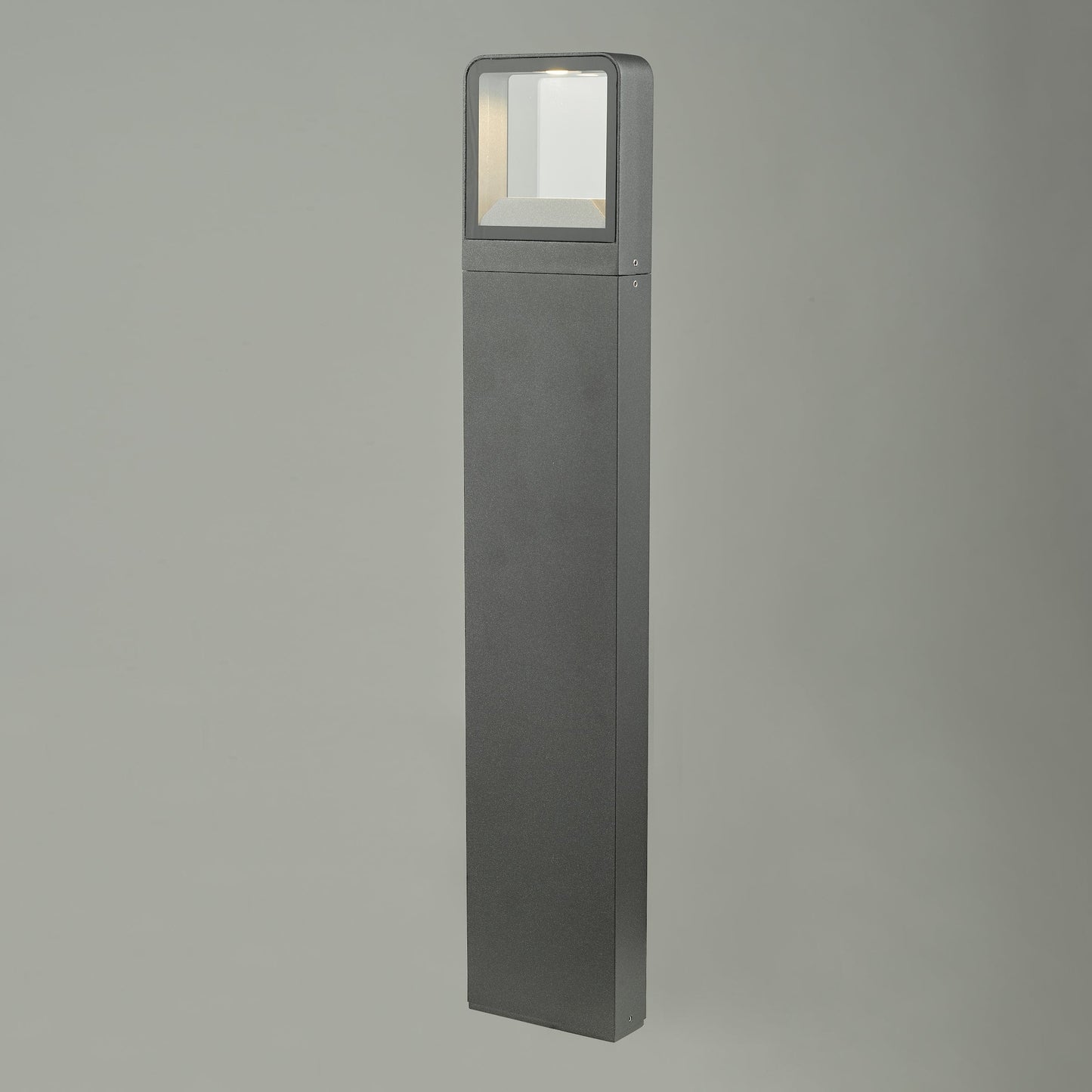 dar lighting Malone Outdoor Post With Square Light Matt Grey IP65 LED MAL4539