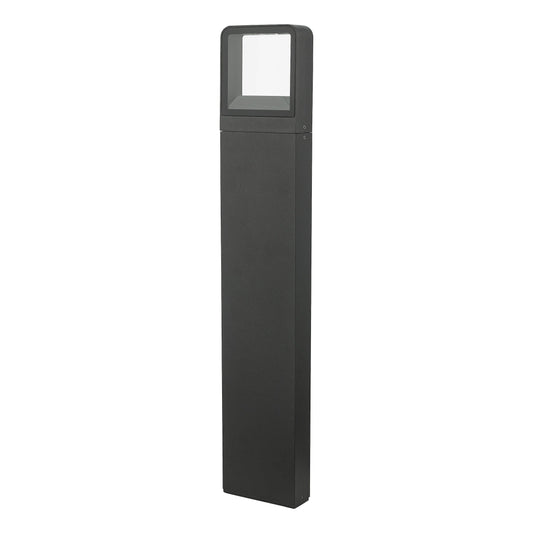 dar lighting Malone Outdoor Post With Square Light Matt Grey IP65 LED MAL4539