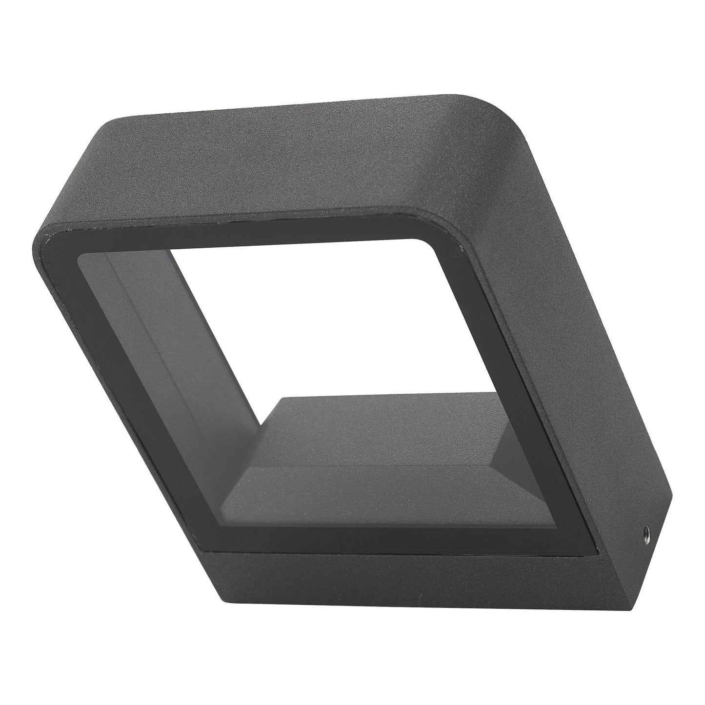 dar lighting Malone Square Outdoor Wall Light Matt Grey Glass IP65 LED MAL3239