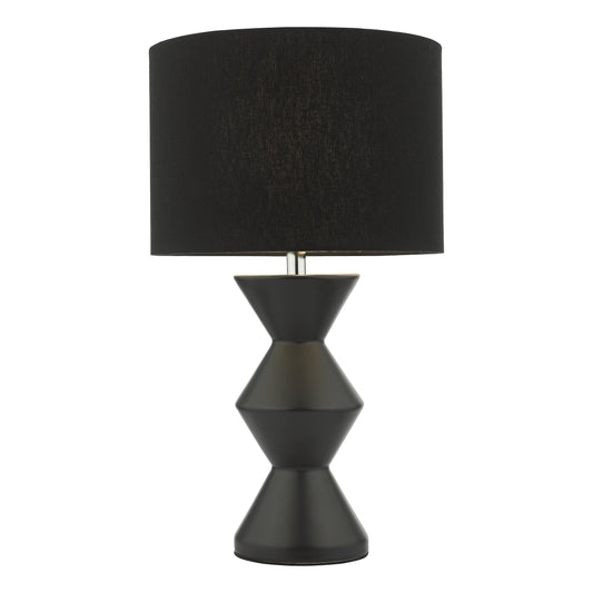 dar lighting Max Table Lamp Black Ceramic With Shade MAX4222