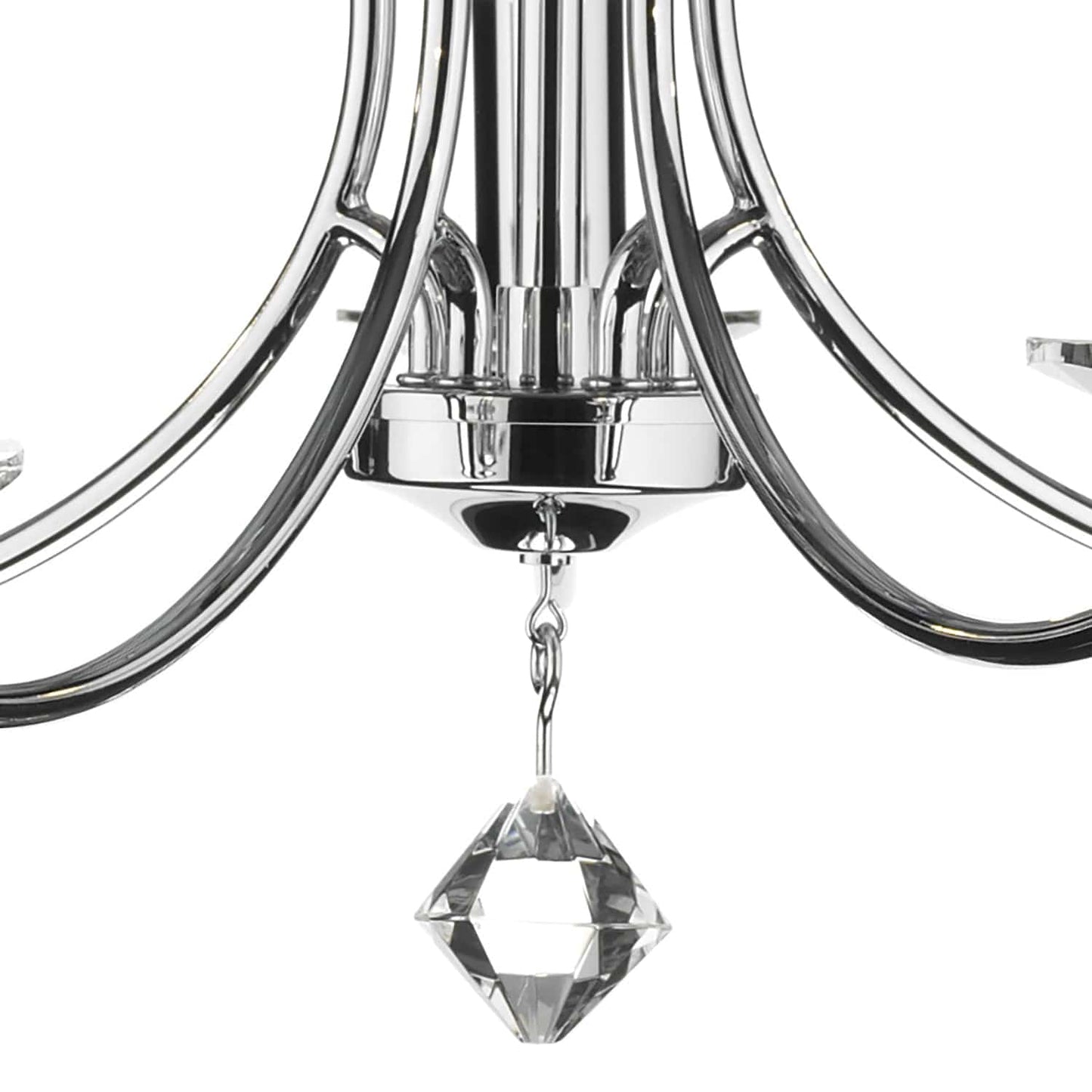 dar lighting Medusa 5 Light Dual Mount Pendant K9 Crystal Polished Chrome MED0550