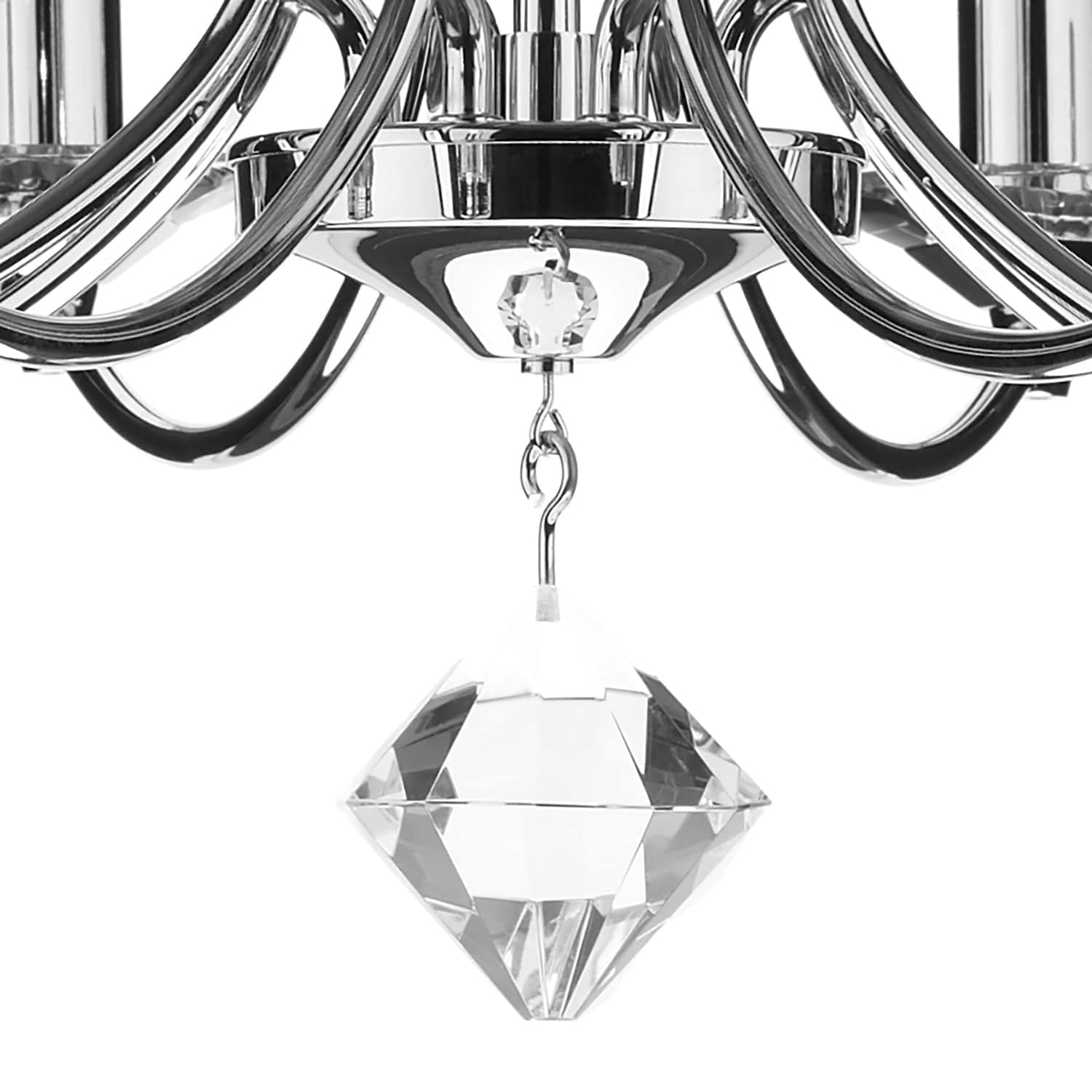 dar lighting Medusa 8 Light Dual Mount Pendant K9 Crystal Polished Chrome MED0850