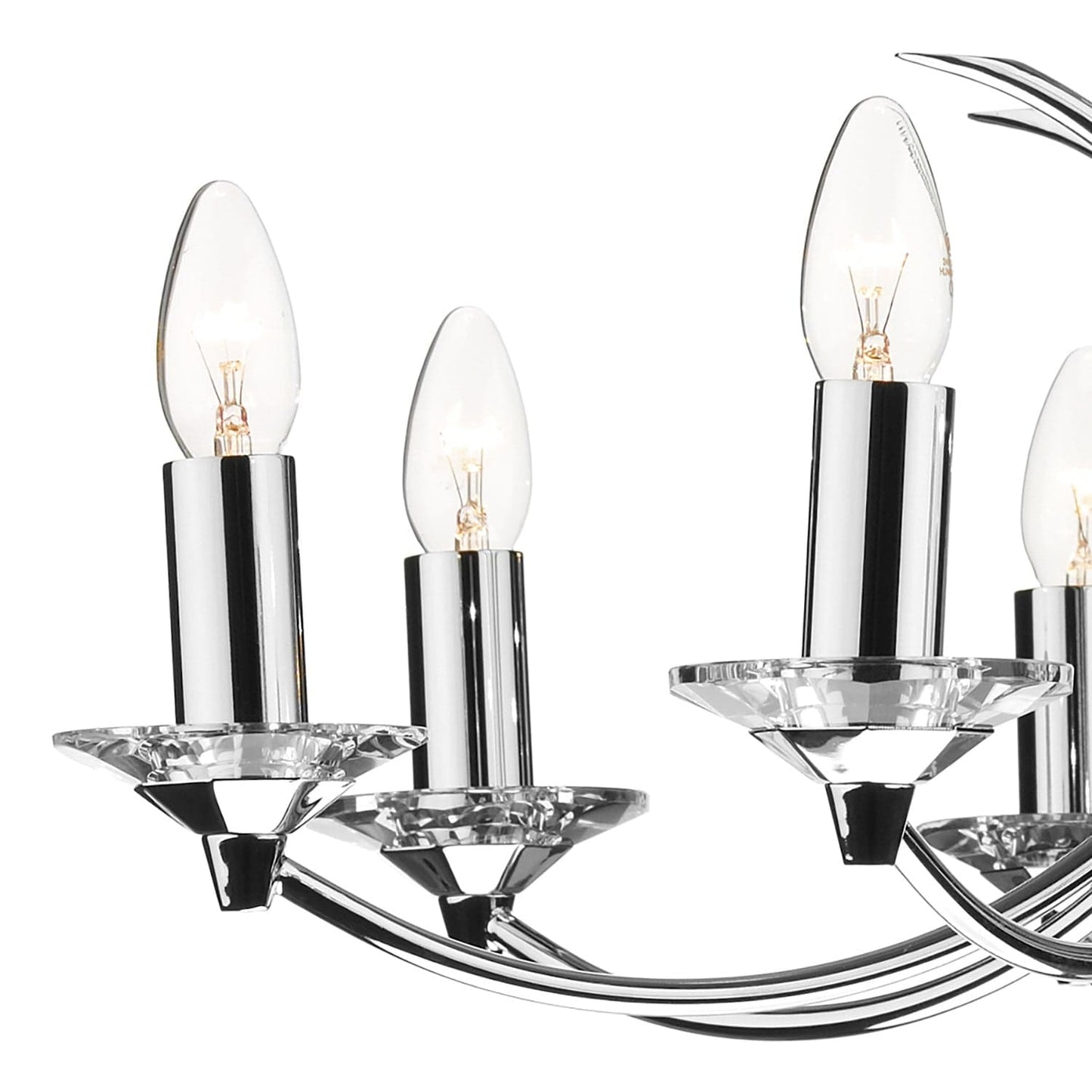 dar lighting Medusa 8 Light Dual Mount Pendant K9 Crystal Polished Chrome MED0850