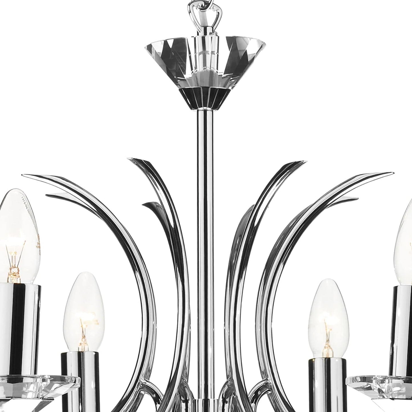 dar lighting Medusa 8 Light Dual Mount Pendant K9 Crystal Polished Chrome MED0850