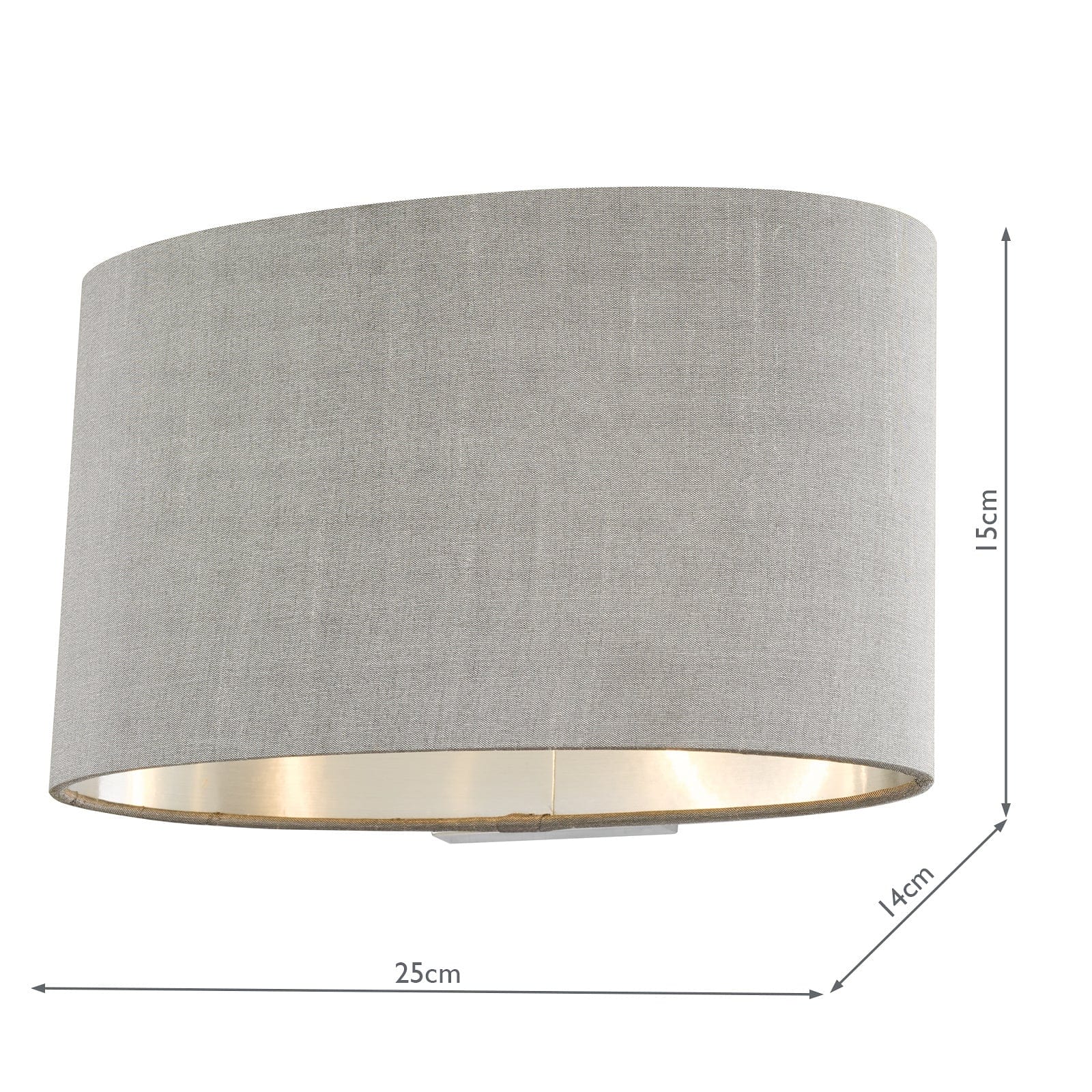 dar lighting Melody Wall Light With Oval Grey Shade MEL0739