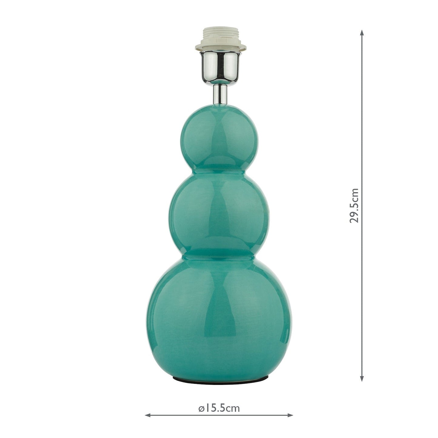 dar lighting Mia Table Lamp Teal Ceramic Base Only MIA4224