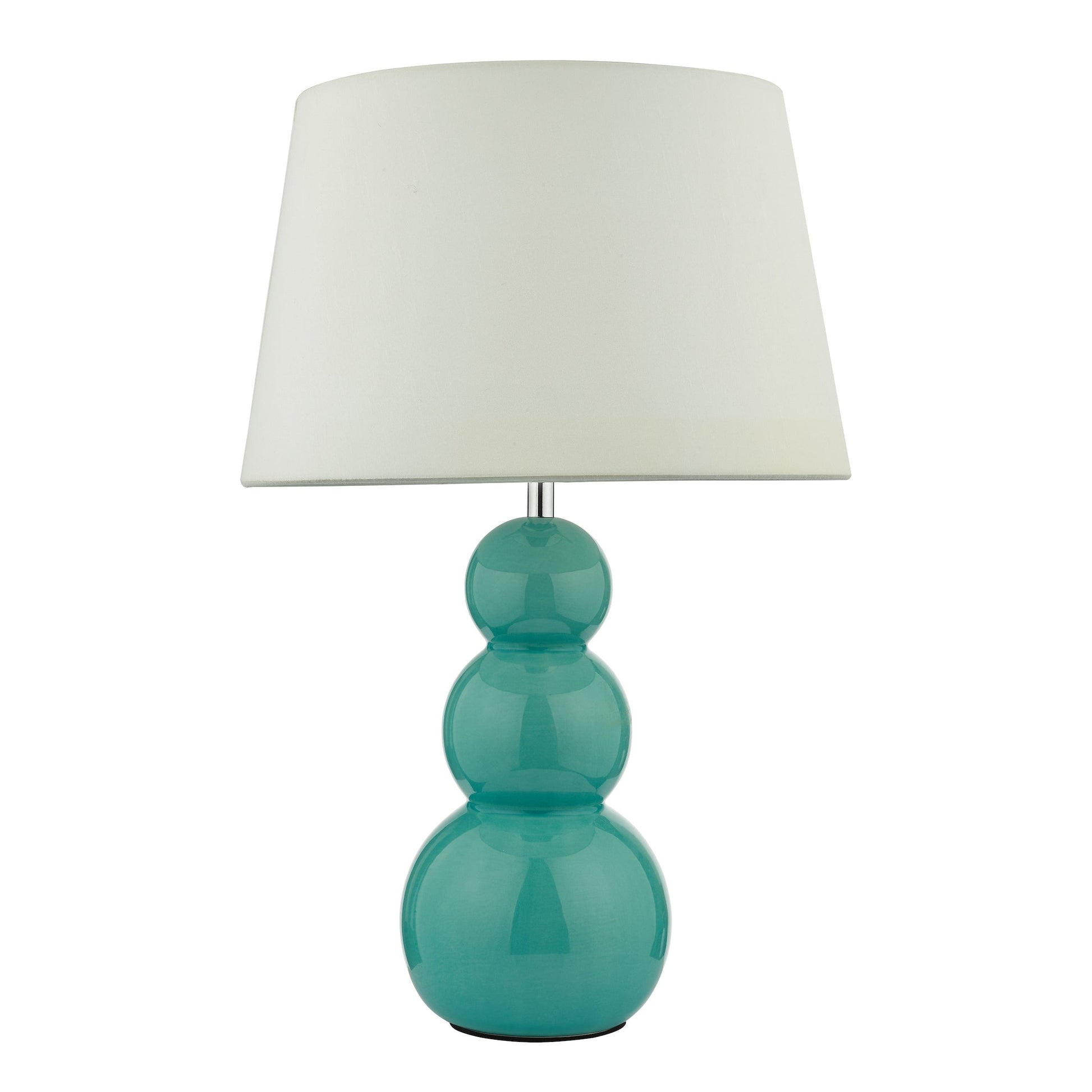 dar lighting Mia Table Lamp Teal Ceramic Base Only MIA4224