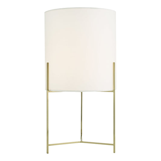 dar lighting Michaela Table Lamp Satin Gold With Shade MIC4135