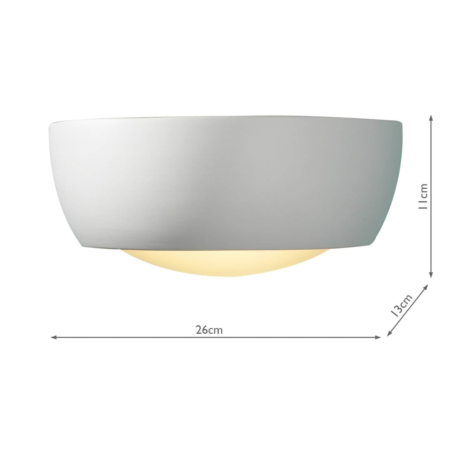 dar lighting Milo Wall Light White Unglazed Ceramic Glass MIL372