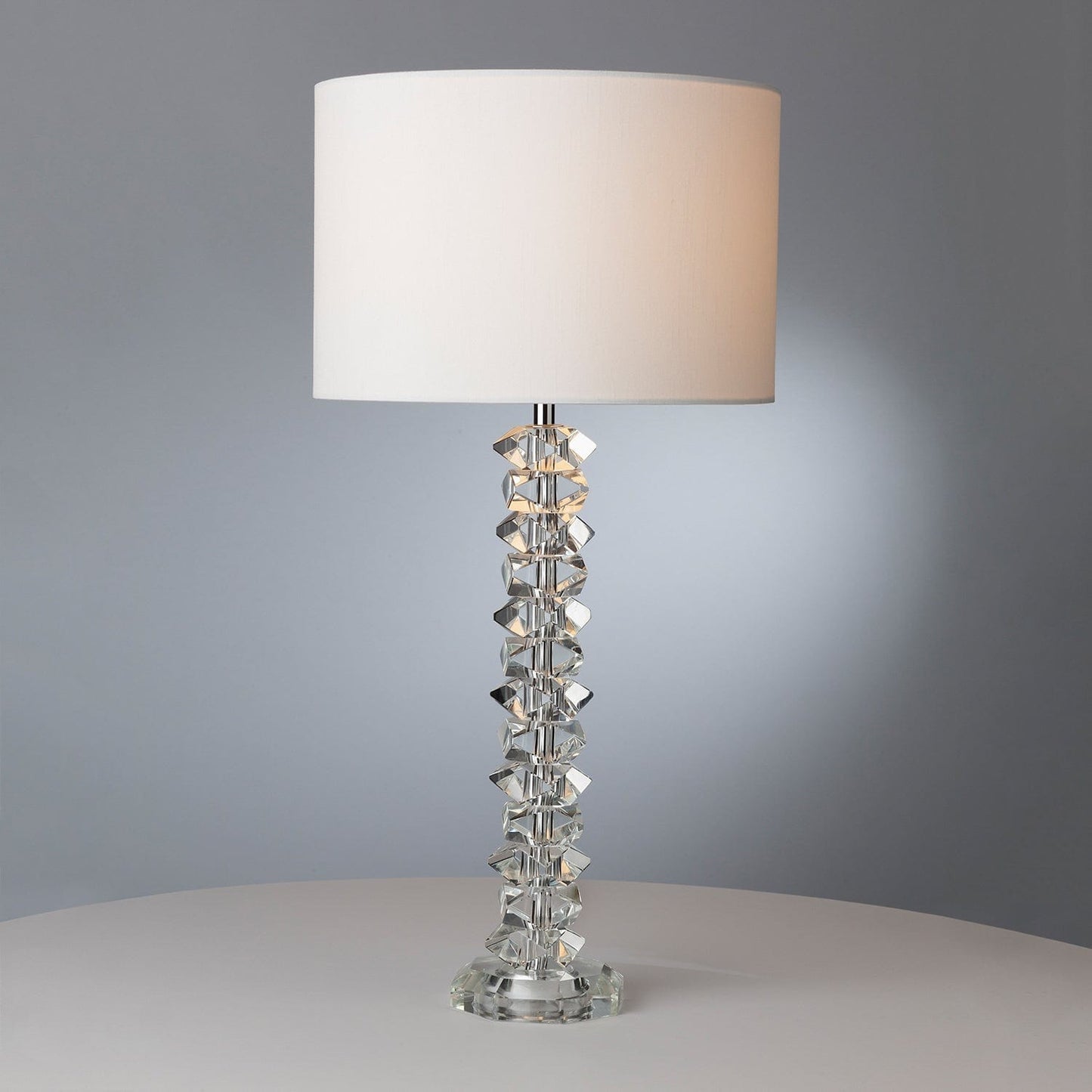 dar lighting Mina Table Lamp Polished Chrome & Crystal With Shade MIN4208