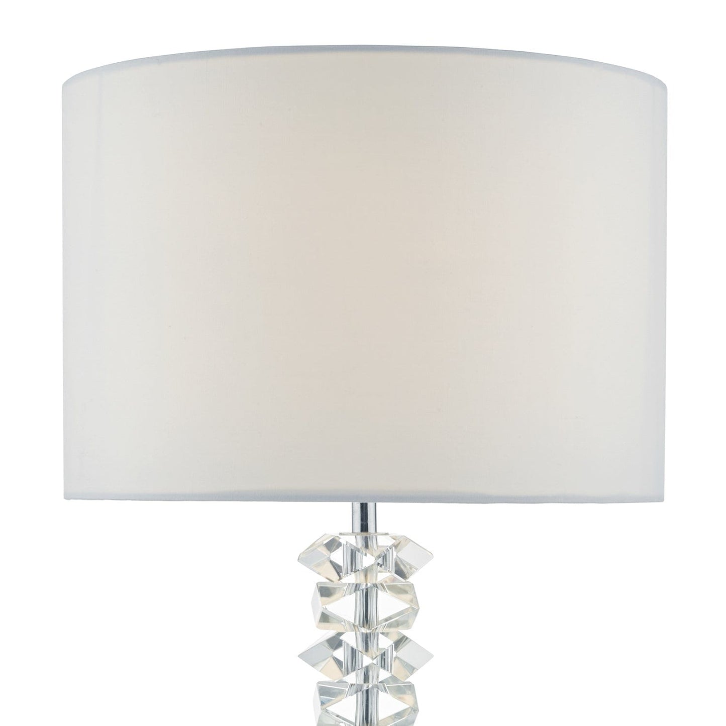 dar lighting Mina Table Lamp Polished Chrome & Crystal With Shade MIN4208
