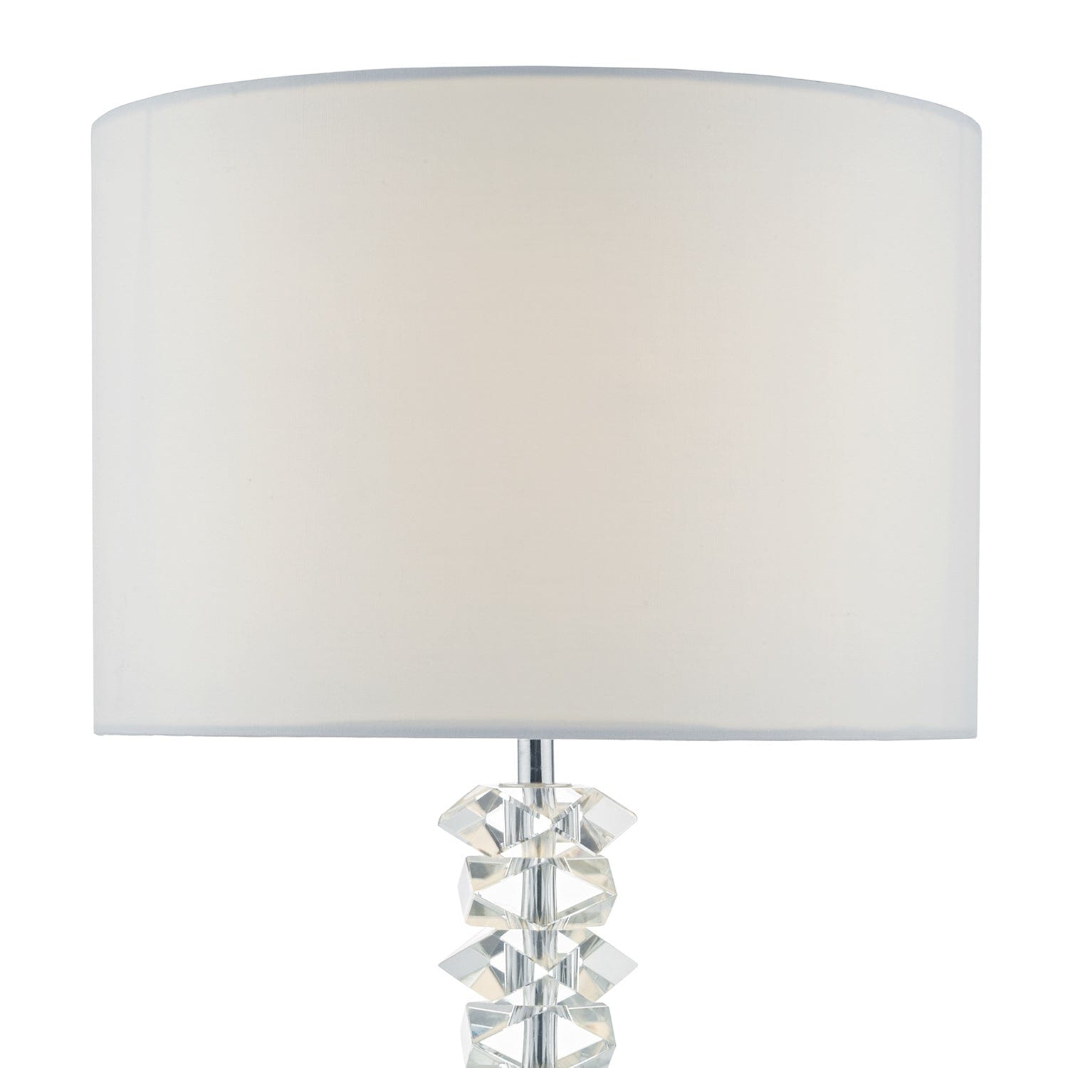 dar lighting Mina Table Lamp Polished Chrome & Crystal With Shade MIN4208